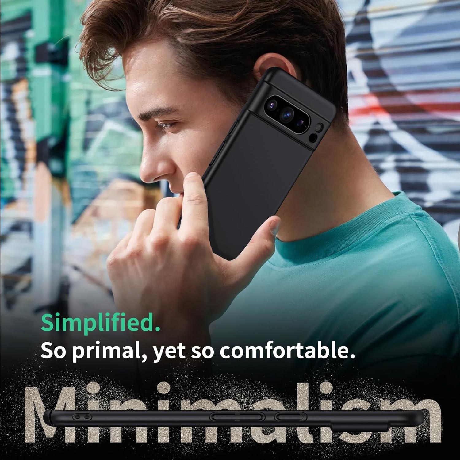 Funda Magnética Ultra Fina GRECAZO para Google Pixel 8 Pro - Negro
