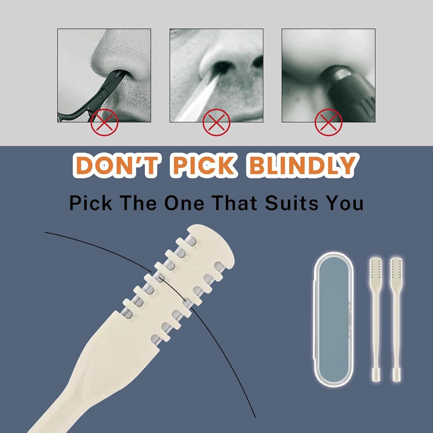 Cortador de Vello Nasal 2 en 1 JLYPFUSA Beige - Doble Cara