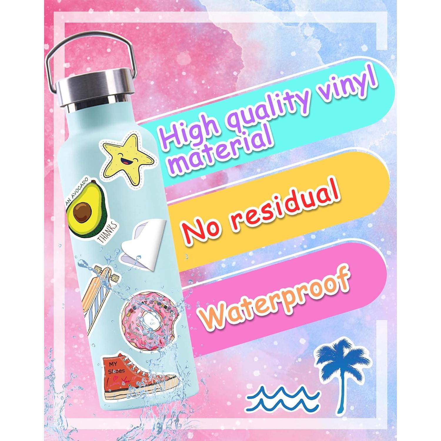 Stickers Bekayshad 100 Piezas Vinilo Impermeables para Decorar