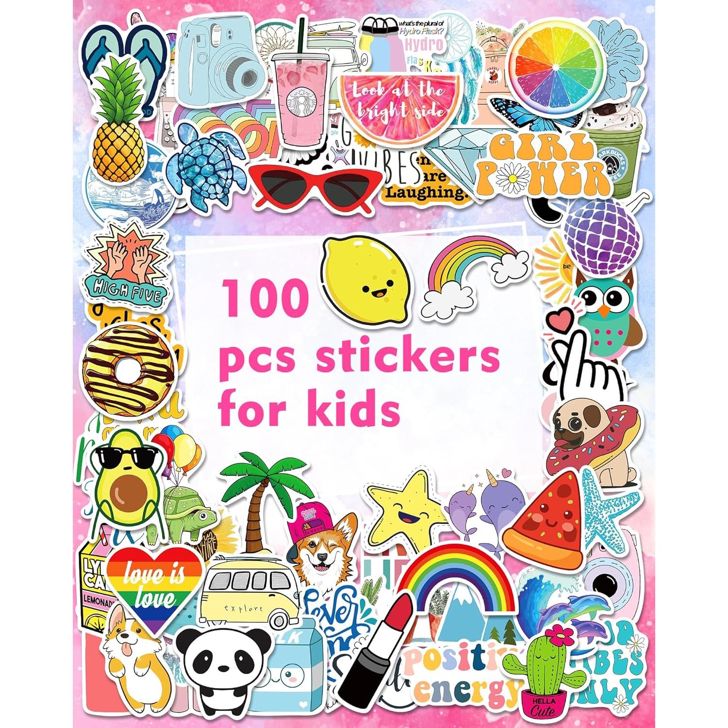Stickers Bekayshad 100 Piezas Vinilo Impermeables para Decorar
