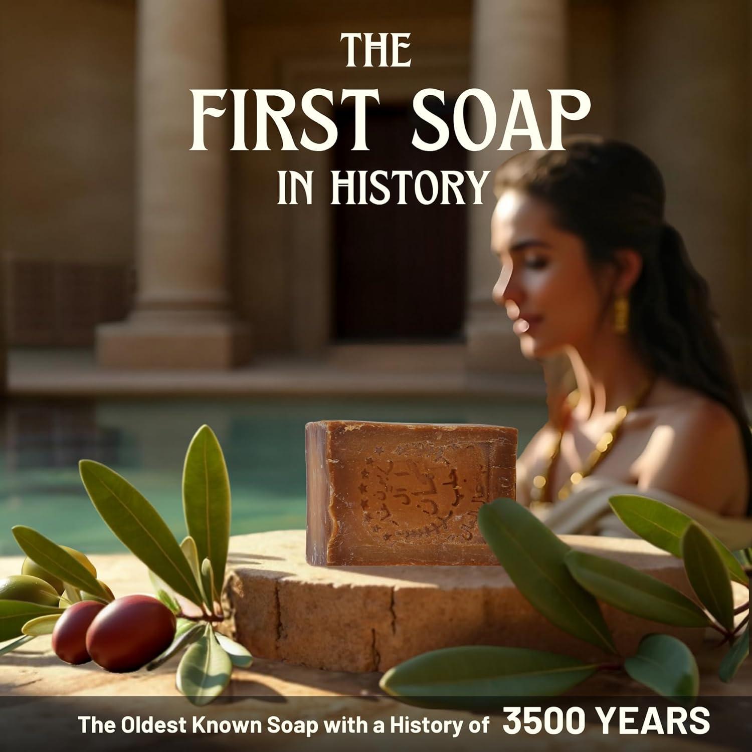 Jabón de Alepo 100% Aceite de Oliva Box 4 Body 396g (Paquete de 2)