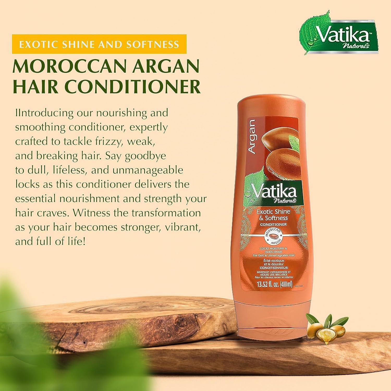 Acondicionador Hidratante Vatika Naturals Argan 400ml - Cabello Seco y Frizzado