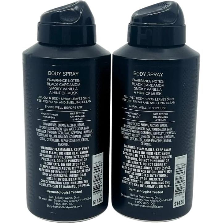 Spray Corporal Desodorante Bath & Body Works Noir 54.43 ml x2