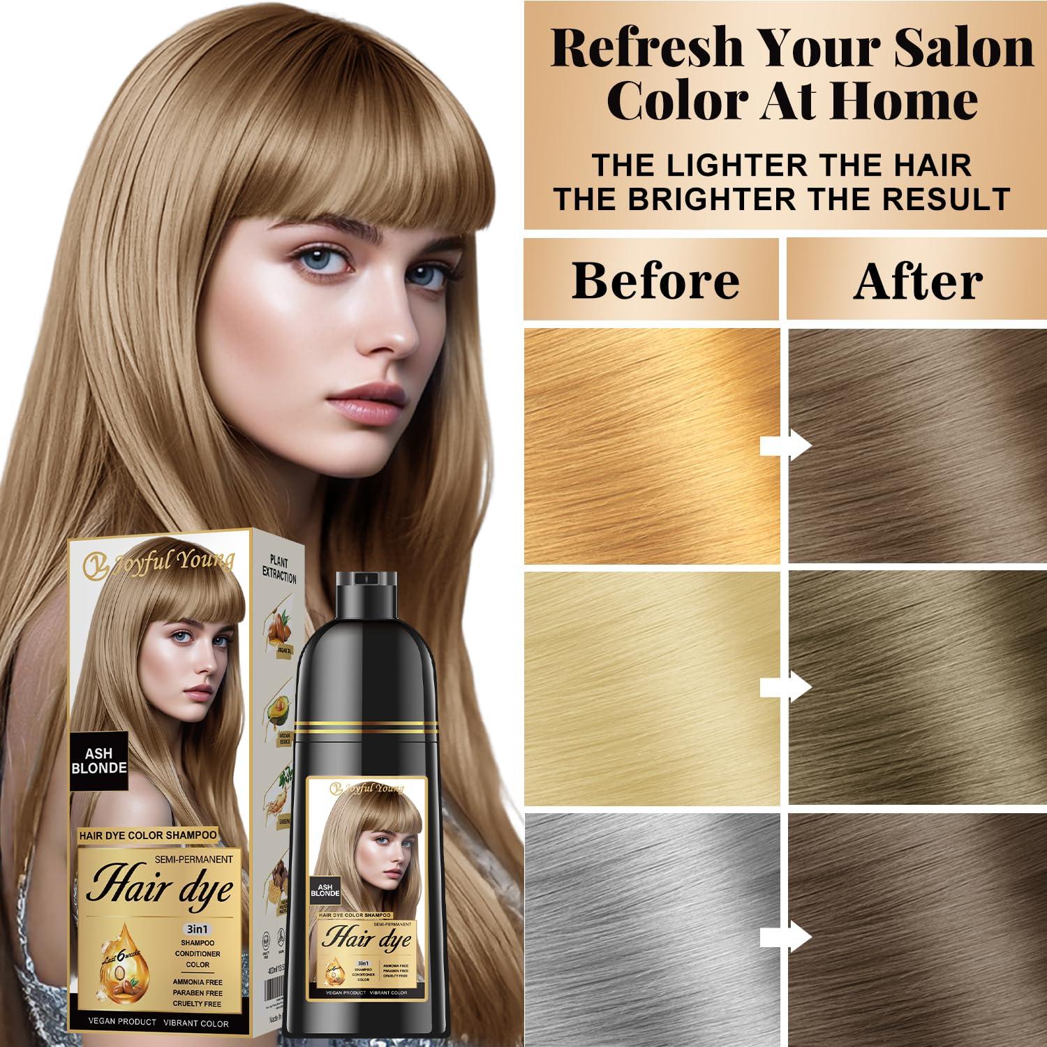 Champú Vegano 3 en 1 Joyful Young - Cobertura de Canas Blonde Ash