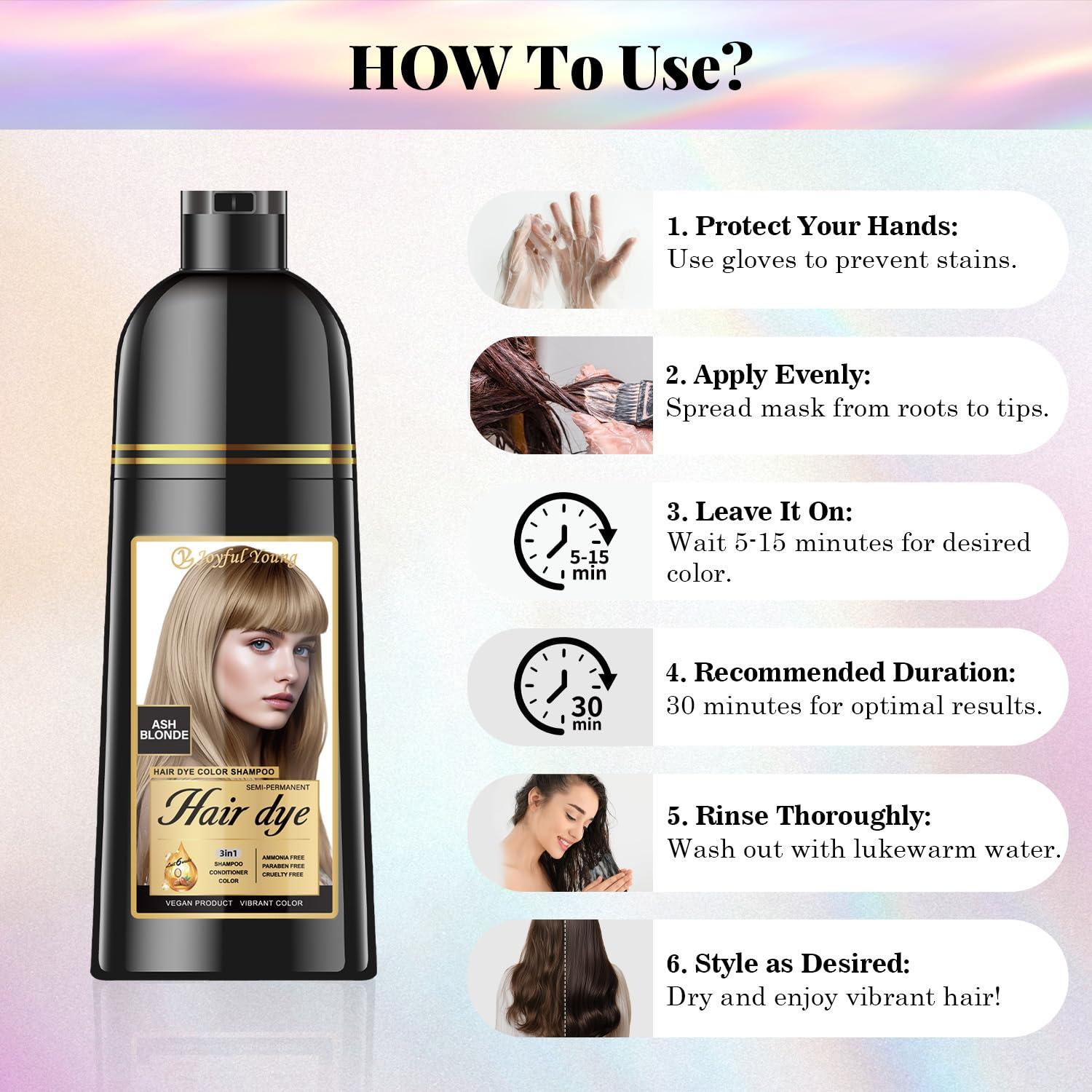 Champú Vegano 3 en 1 Joyful Young - Cobertura de Canas Blonde Ash