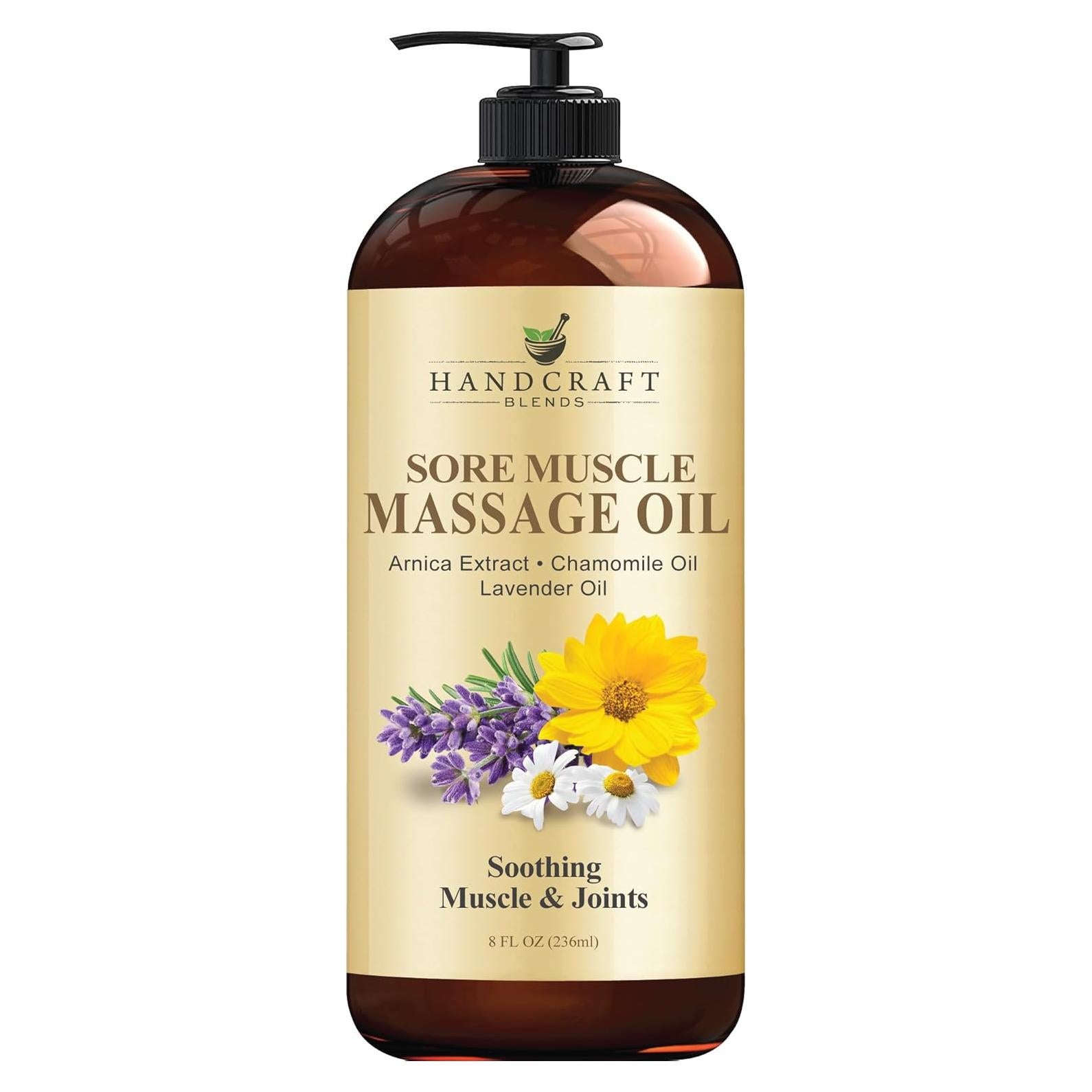 Aceite de Masaje Handcraft Blends 240 ml para Músculos Adoloridos