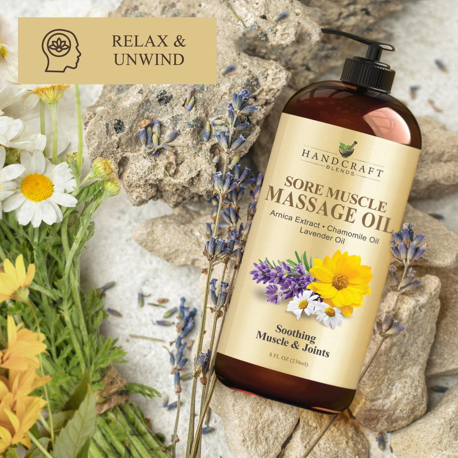 Aceite de Masaje Handcraft Blends 240 ml para Músculos Adoloridos