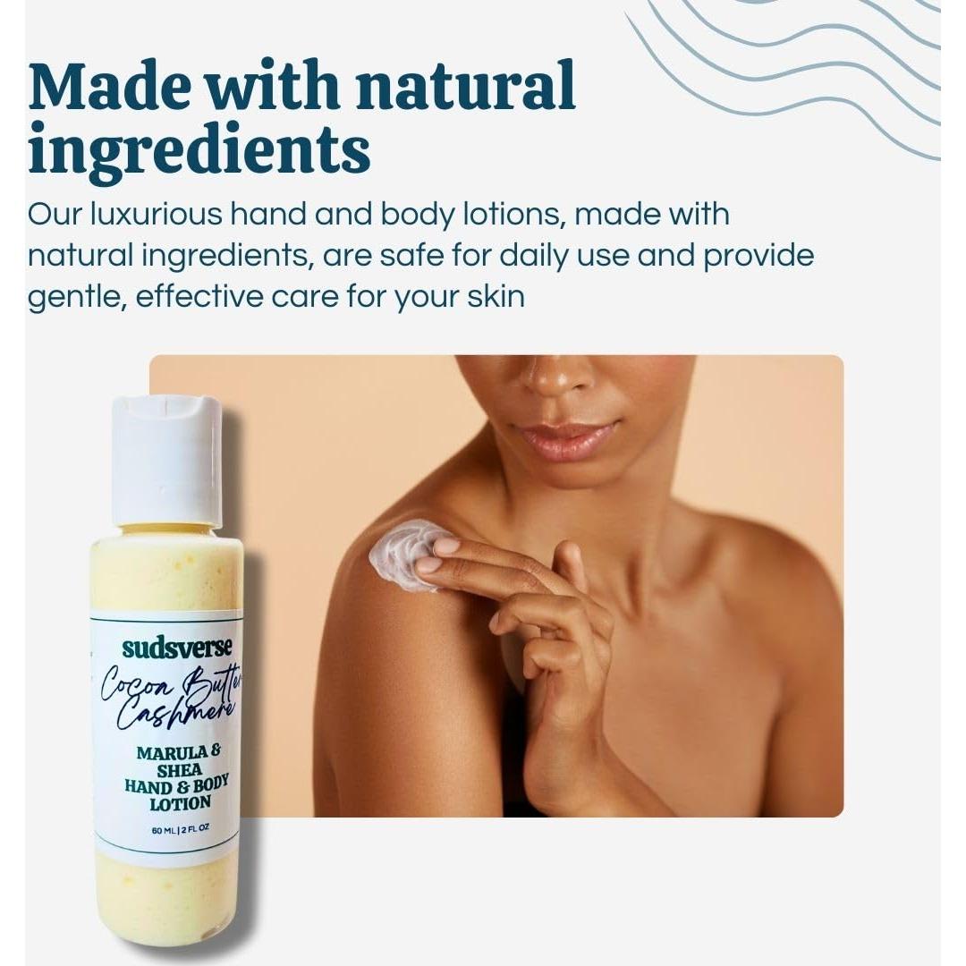 Loción Corporal Sudsverse 2oz con Manteca de Cacao y Ámbar