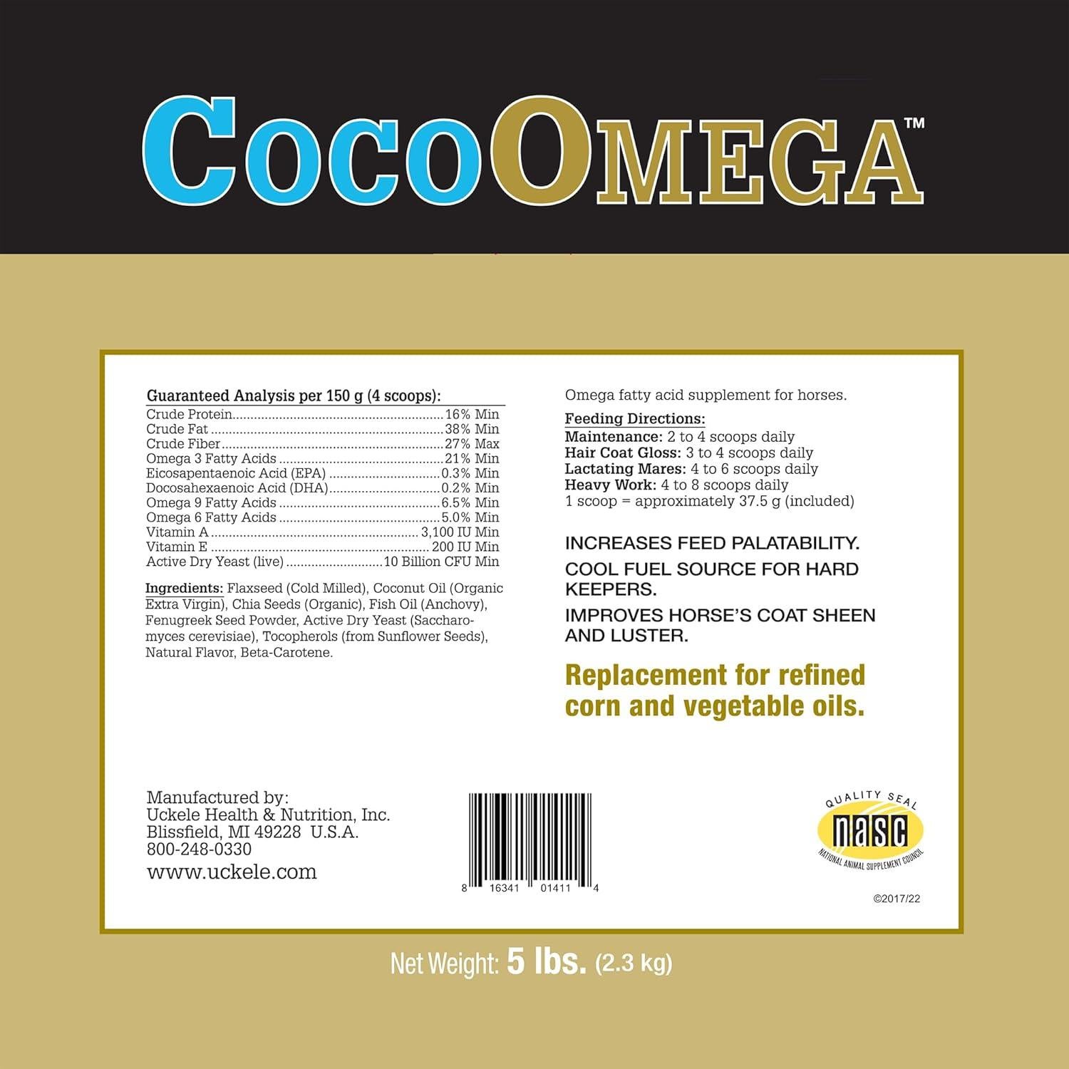 Suplemento para Caballos Uckele CocoOmega Granular 2.27 KG