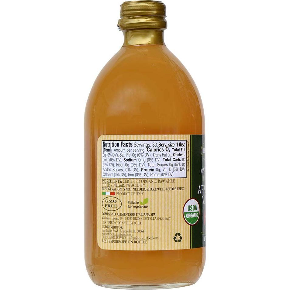 Vinagre de Sidra de Manzana Orgánico Mantova 2x500ml Crudo