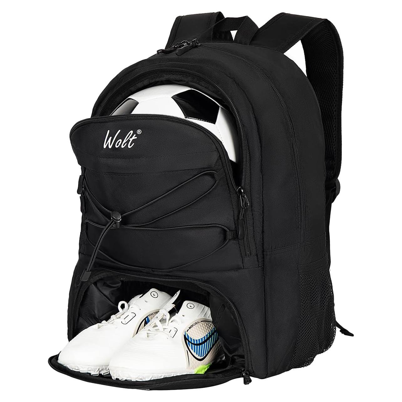 Mochila Deportiva WOLT para Balón de Fútbol y Zapatos 30L