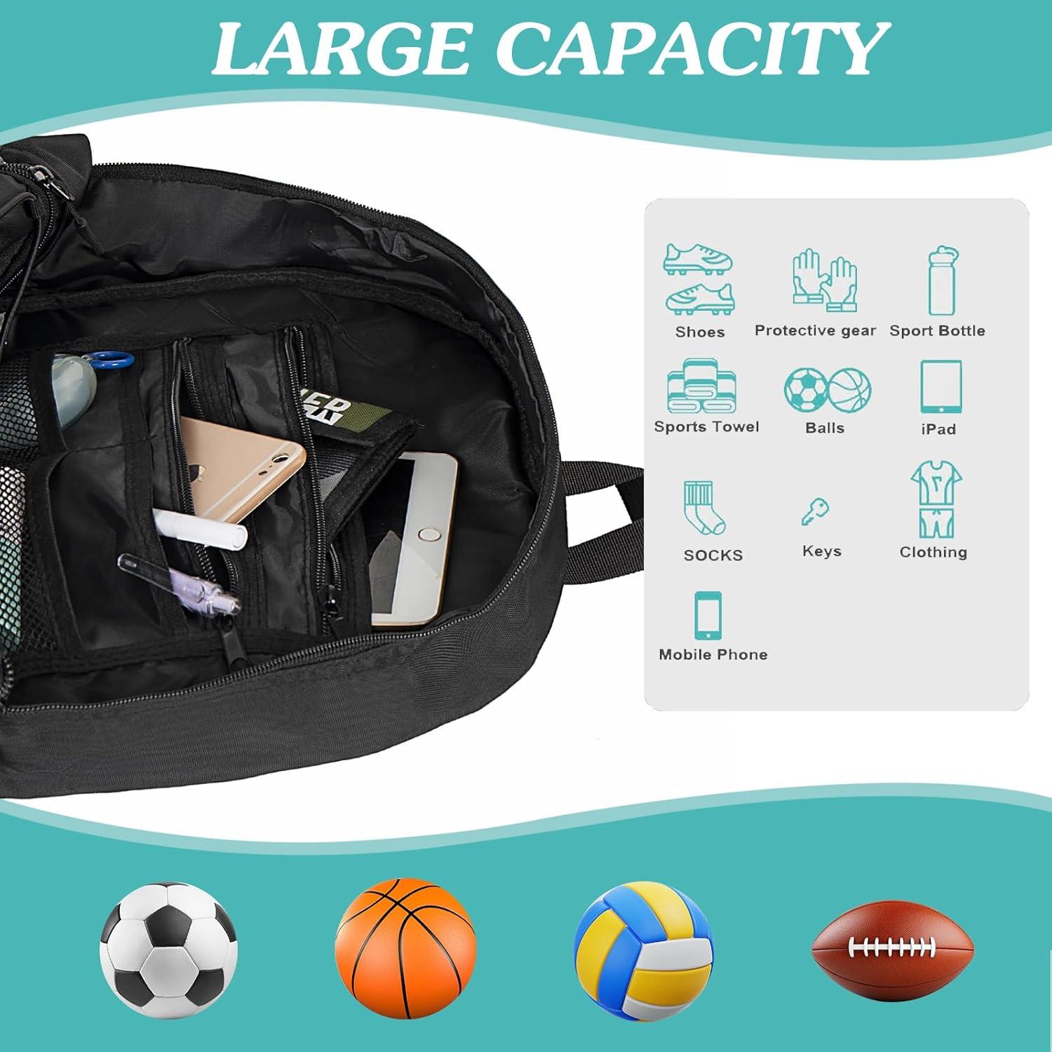 Mochila Deportiva WOLT para Balón de Fútbol y Zapatos 30L