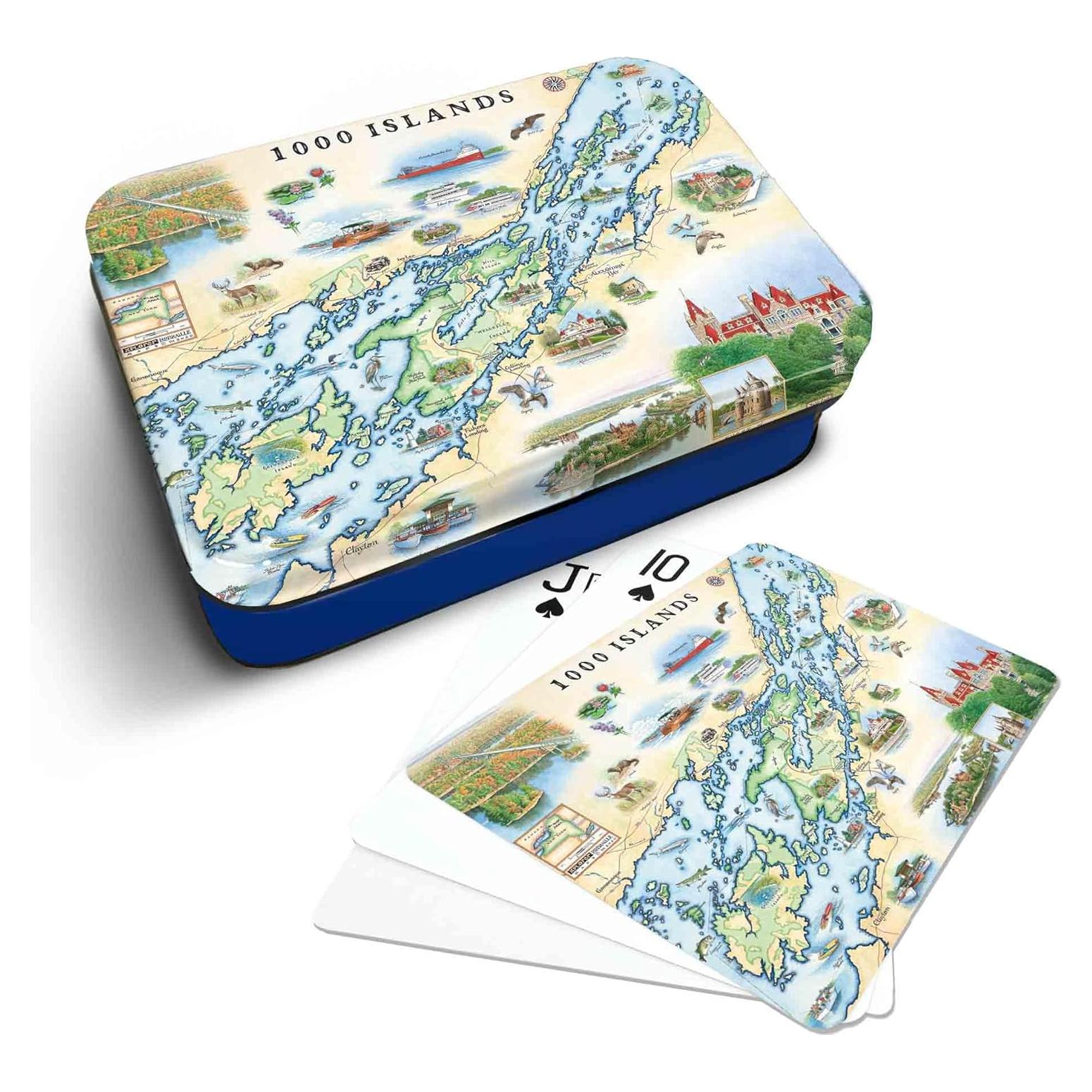 Baraja de Cartas de Juego Xplorer Maps 1000 Island - Póker Oficial