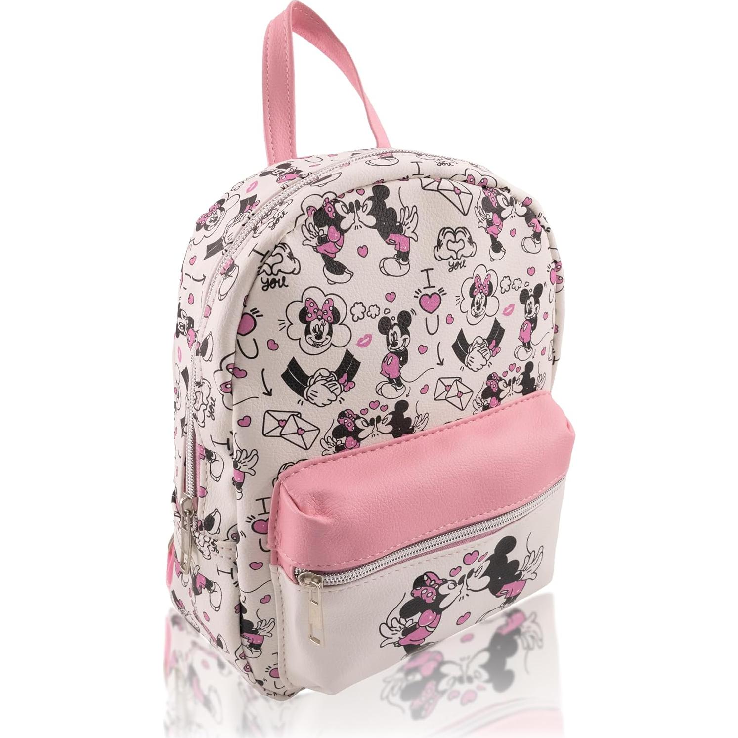 Mochila Mini Disney Minnie y Mickey Mouse 10" PU Unisex