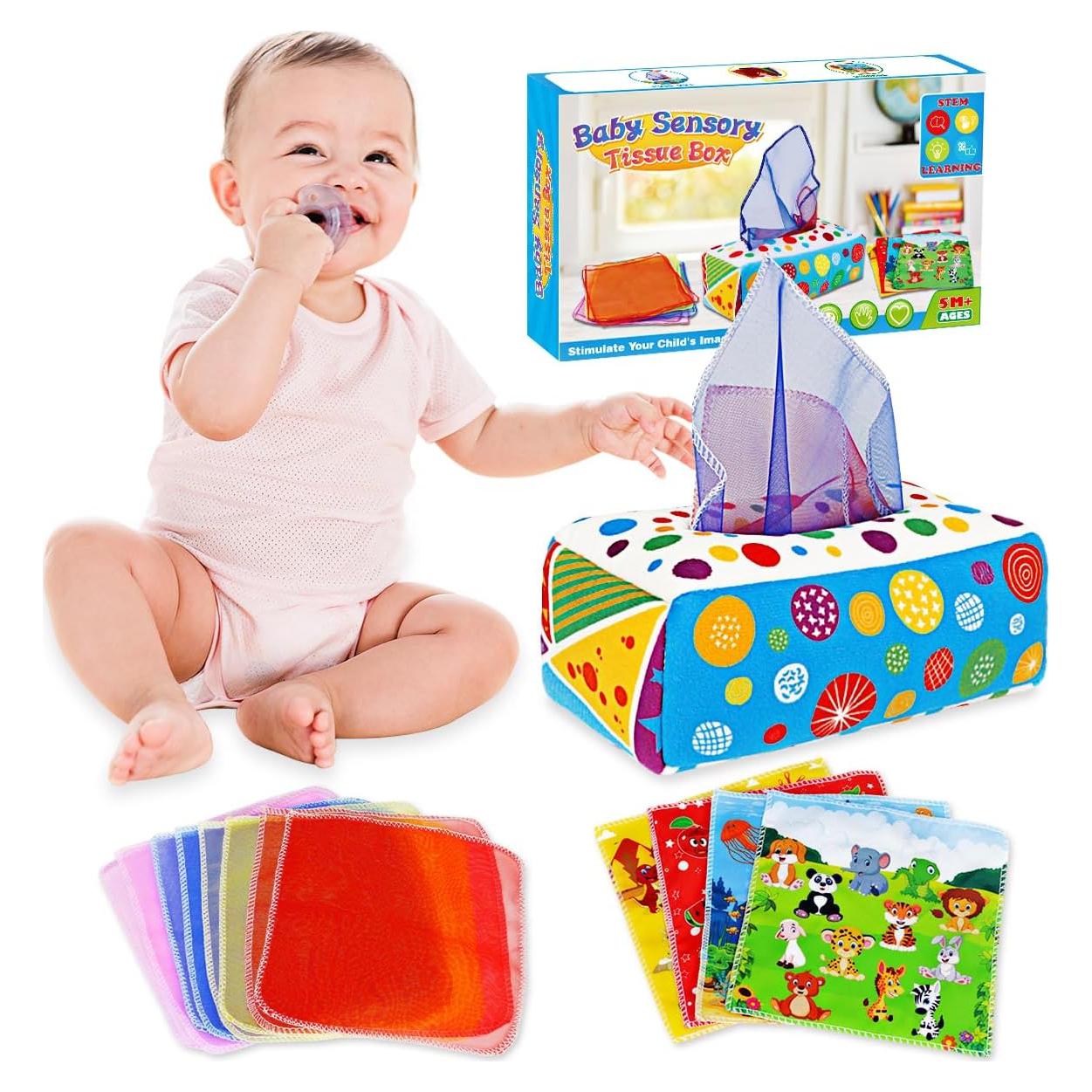 Juguete Sensory Montessori Aiduy Caja de Tejidos 6-12 Meses