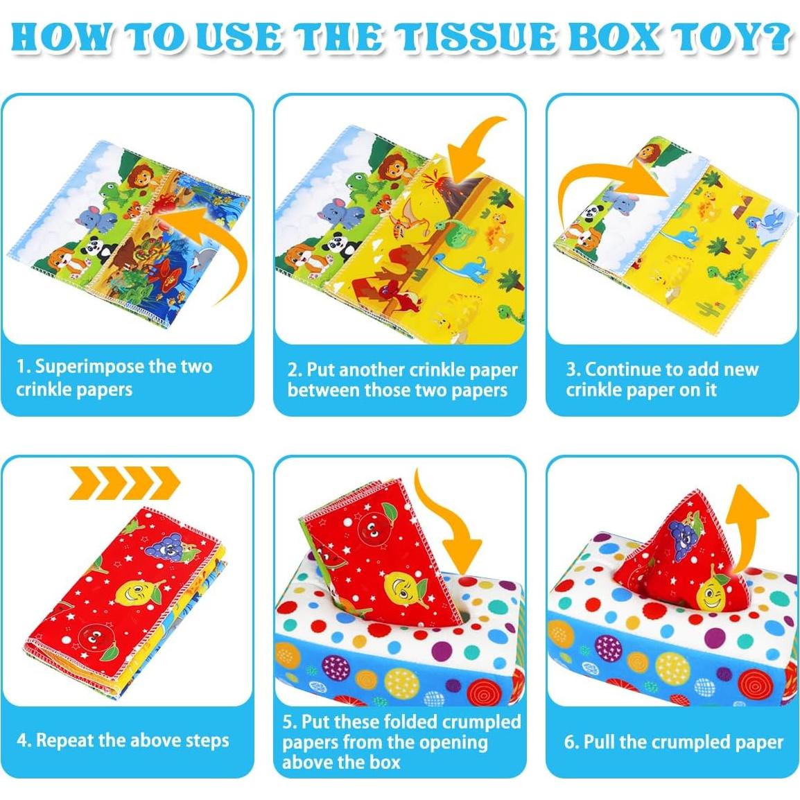 Juguete Sensory Montessori Aiduy Caja de Tejidos 6-12 Meses