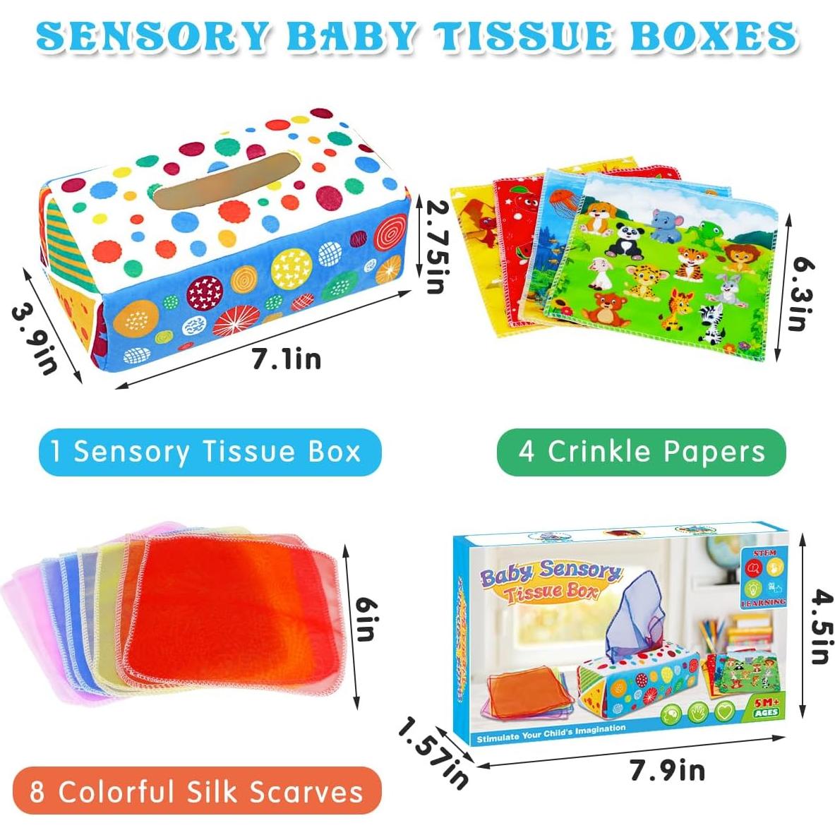 Juguete Sensory Montessori Aiduy Caja de Tejidos 6-12 Meses