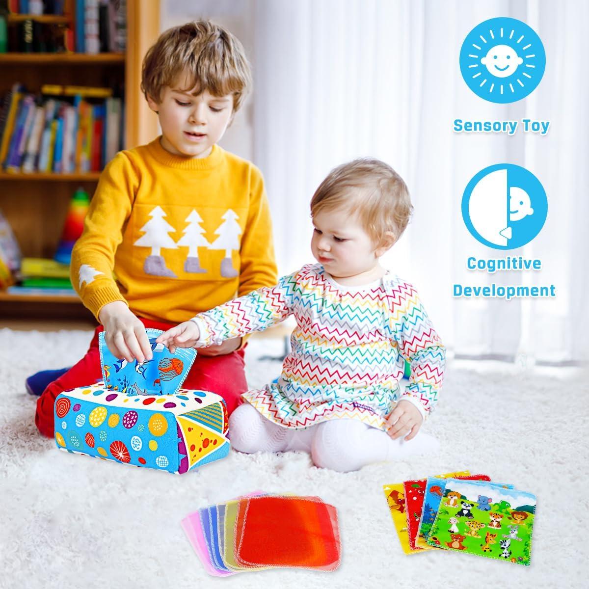 Juguete Sensory Montessori Aiduy Caja de Tejidos 6-12 Meses