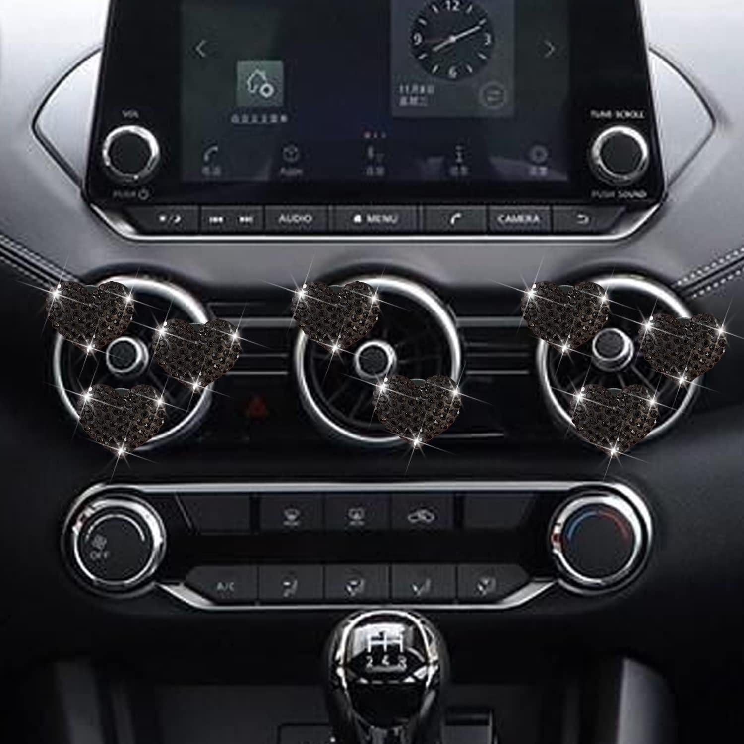 Clips de Ventilación para Auto Gowxs - 8 Pcs Ambientadores Negros