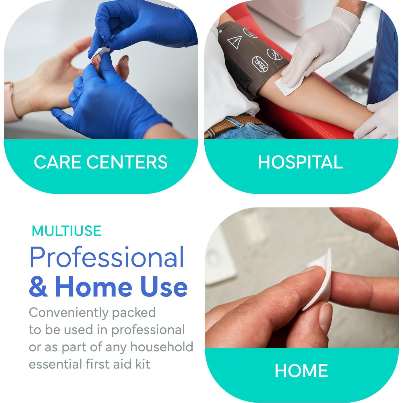 Toallitas Antiséticas Estériles OWELL - 200 Unidades 70% Alcohol