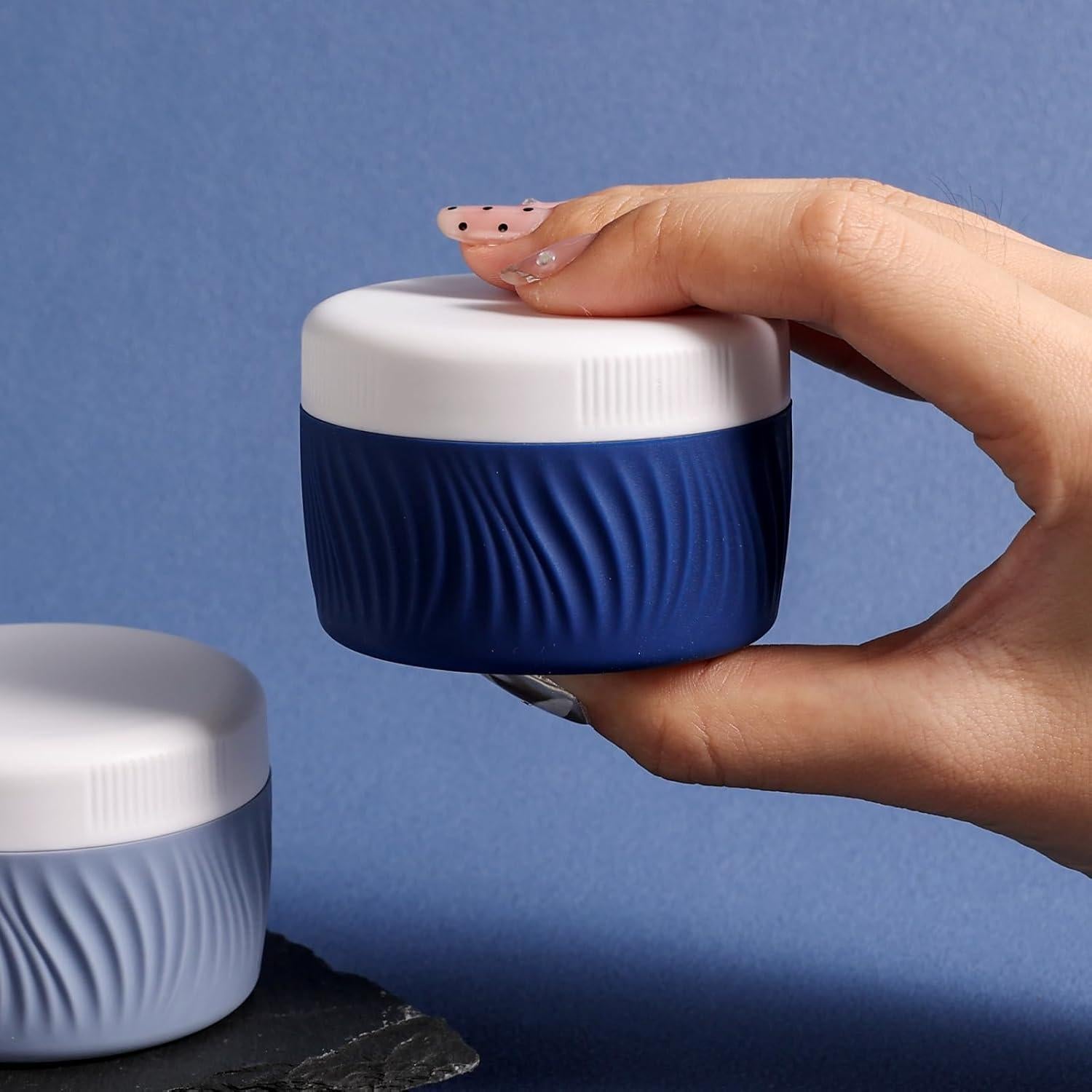 Contenedores de Viaje KUANGRE 4 Tarros Silicona 60ml A Prueba de Fugas