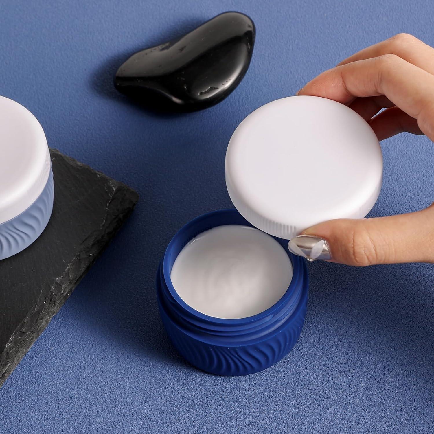 Contenedores de Viaje KUANGRE 4 Tarros Silicona 60ml A Prueba de Fugas