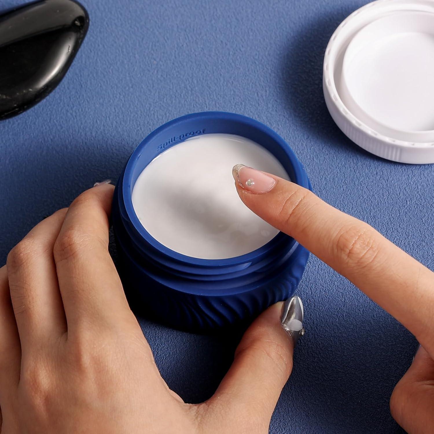 Contenedores de Viaje KUANGRE 4 Tarros Silicona 60ml A Prueba de Fugas