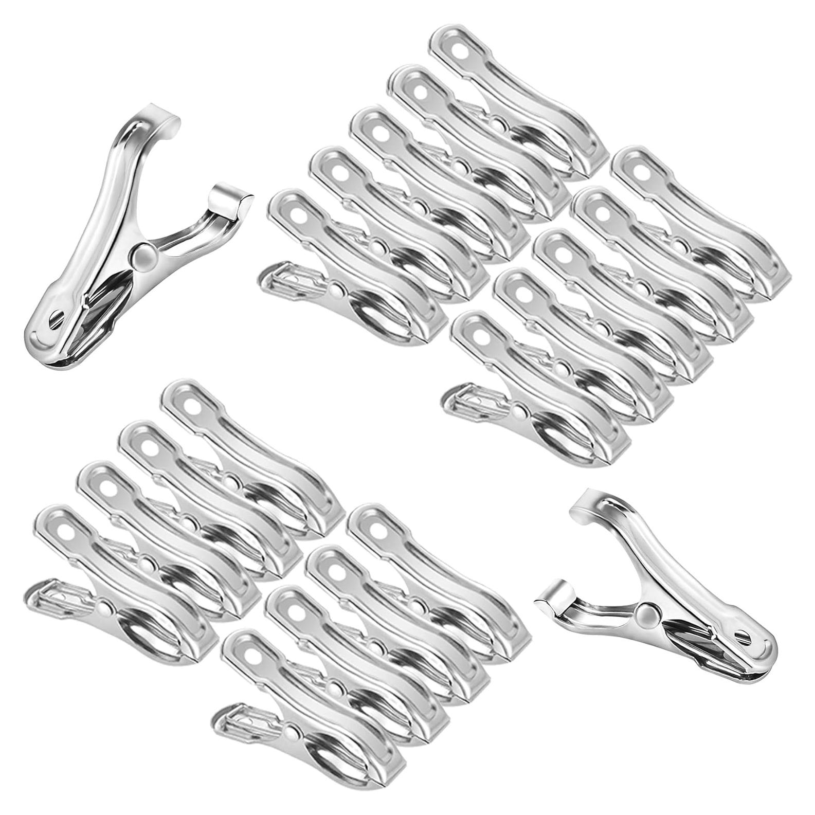 20 Clips de Jardinería Samhopo de Acero Inoxidable 5.08 cm