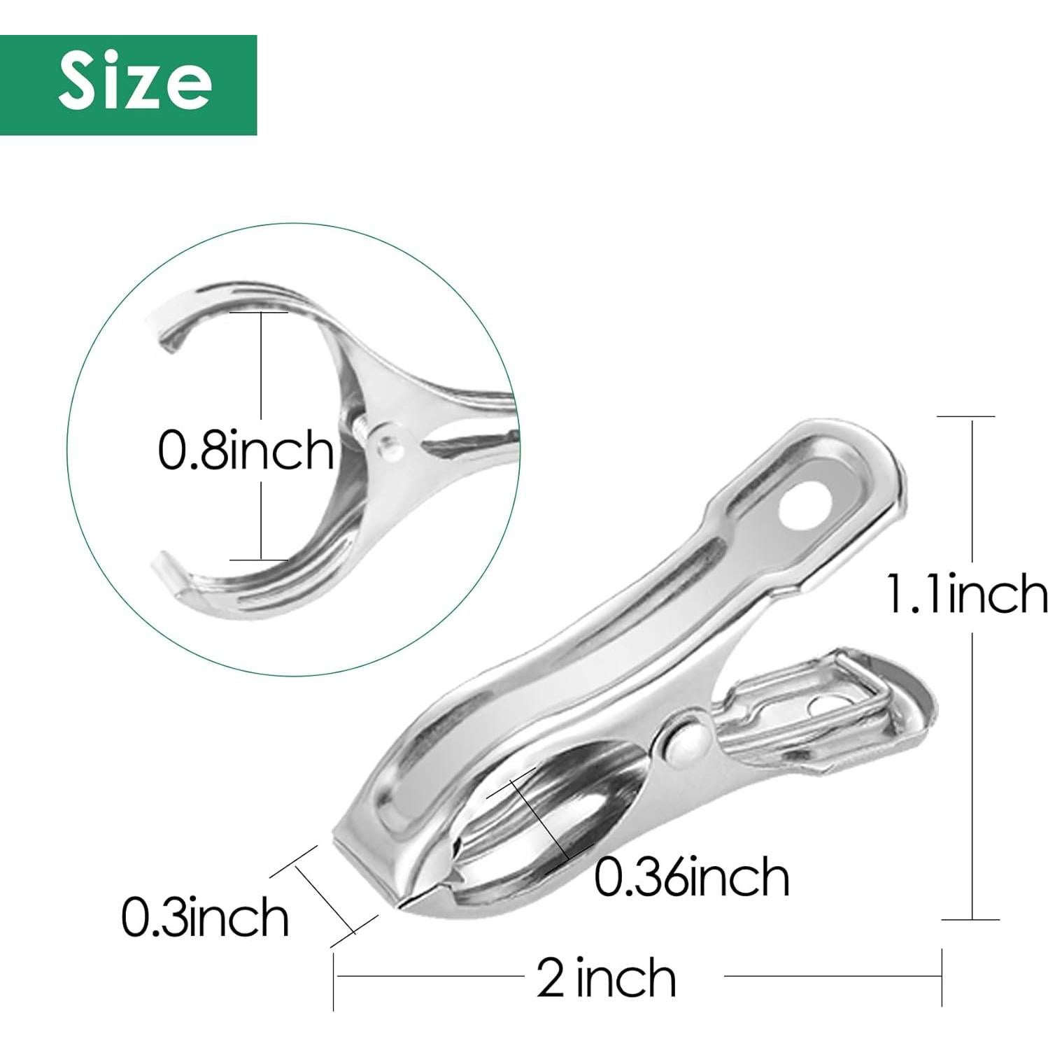 20 Clips de Jardinería Samhopo de Acero Inoxidable 5.08 cm