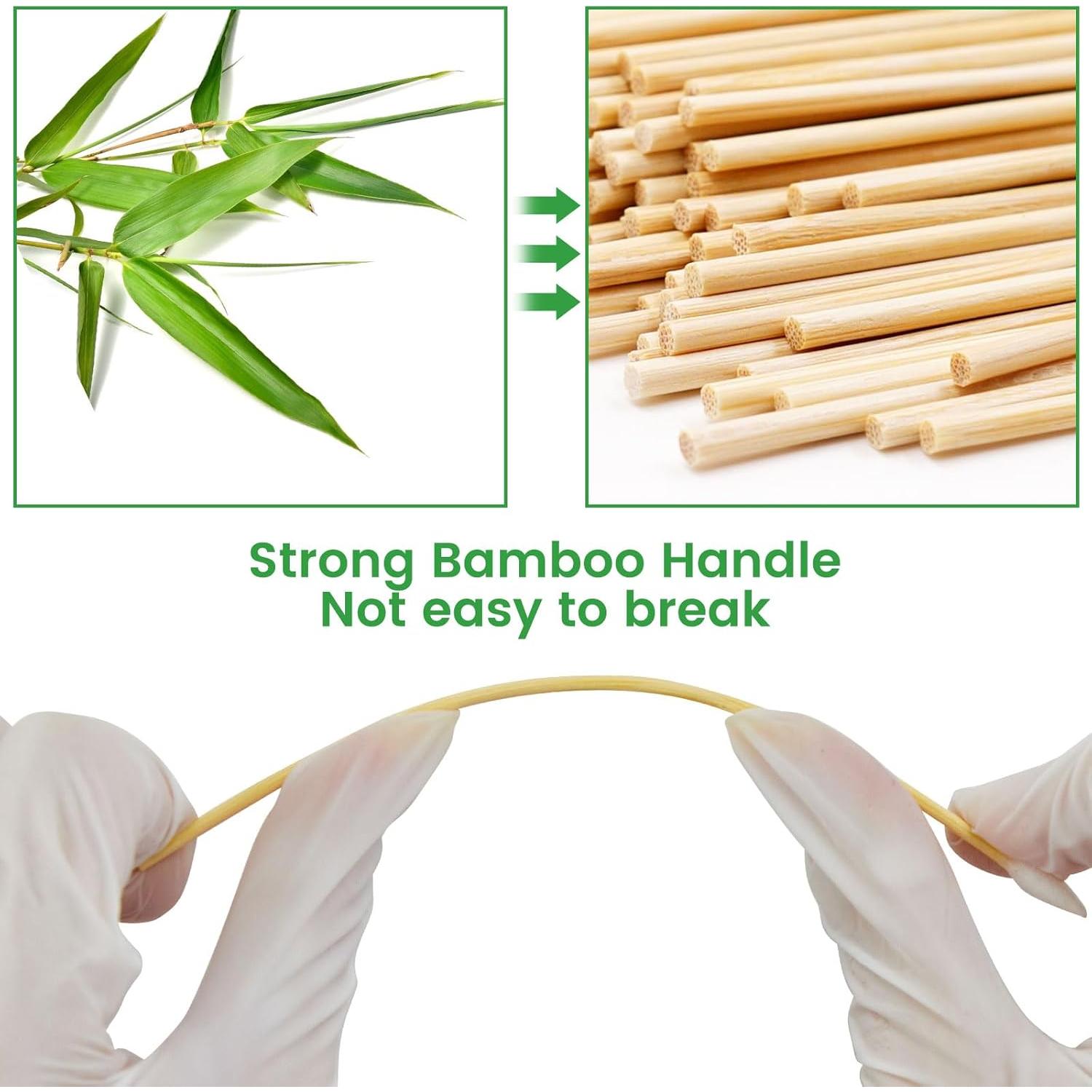 1000 Hisopos de Algodón Puntiagudos PLJ 15.24 cm Biodegradables