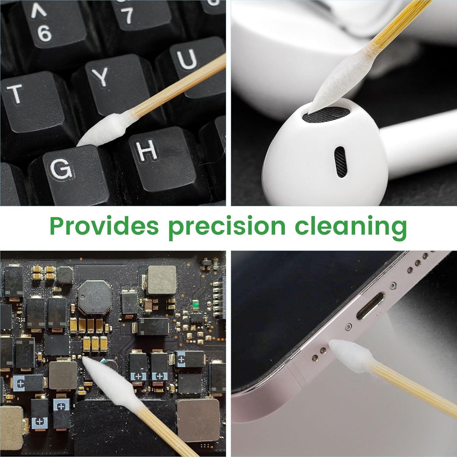 1000 Hisopos de Algodón Puntiagudos PLJ 15.24 cm Biodegradables