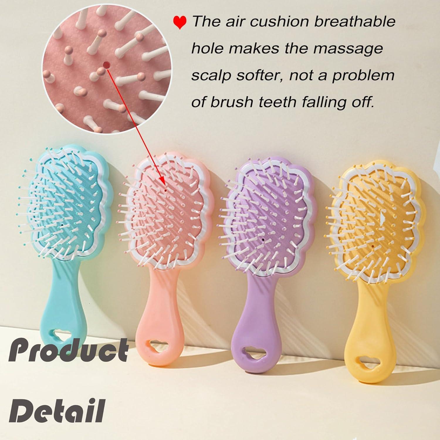 Mini Cepillo de Pelo Húmedo Lyaiwever 2 Piezas Azul