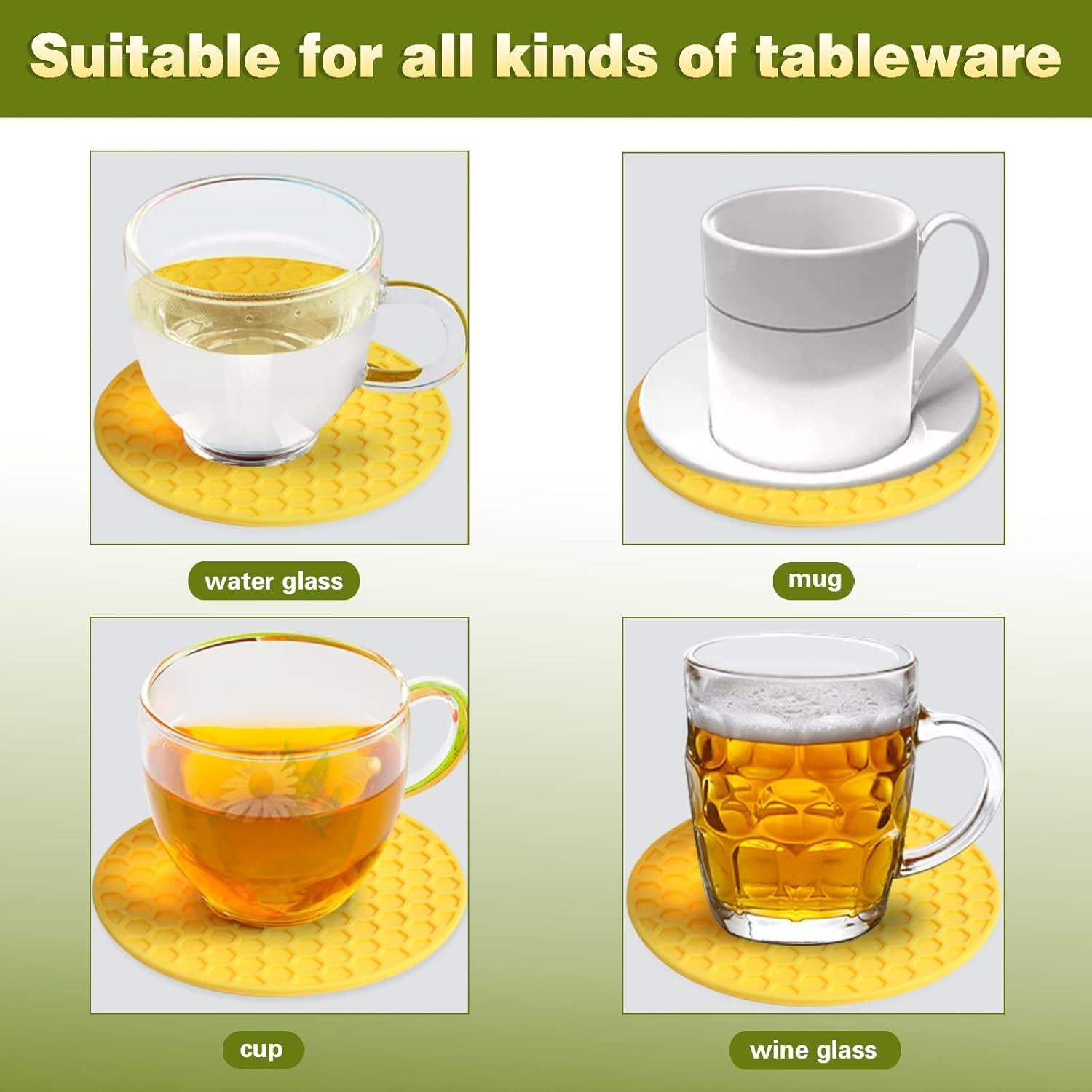 Paquete de 4 Abridores de Tarros de Goma Antideslizante