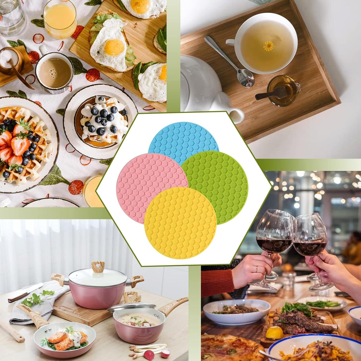 Paquete de 4 Abridores de Tarros de Goma Antideslizante