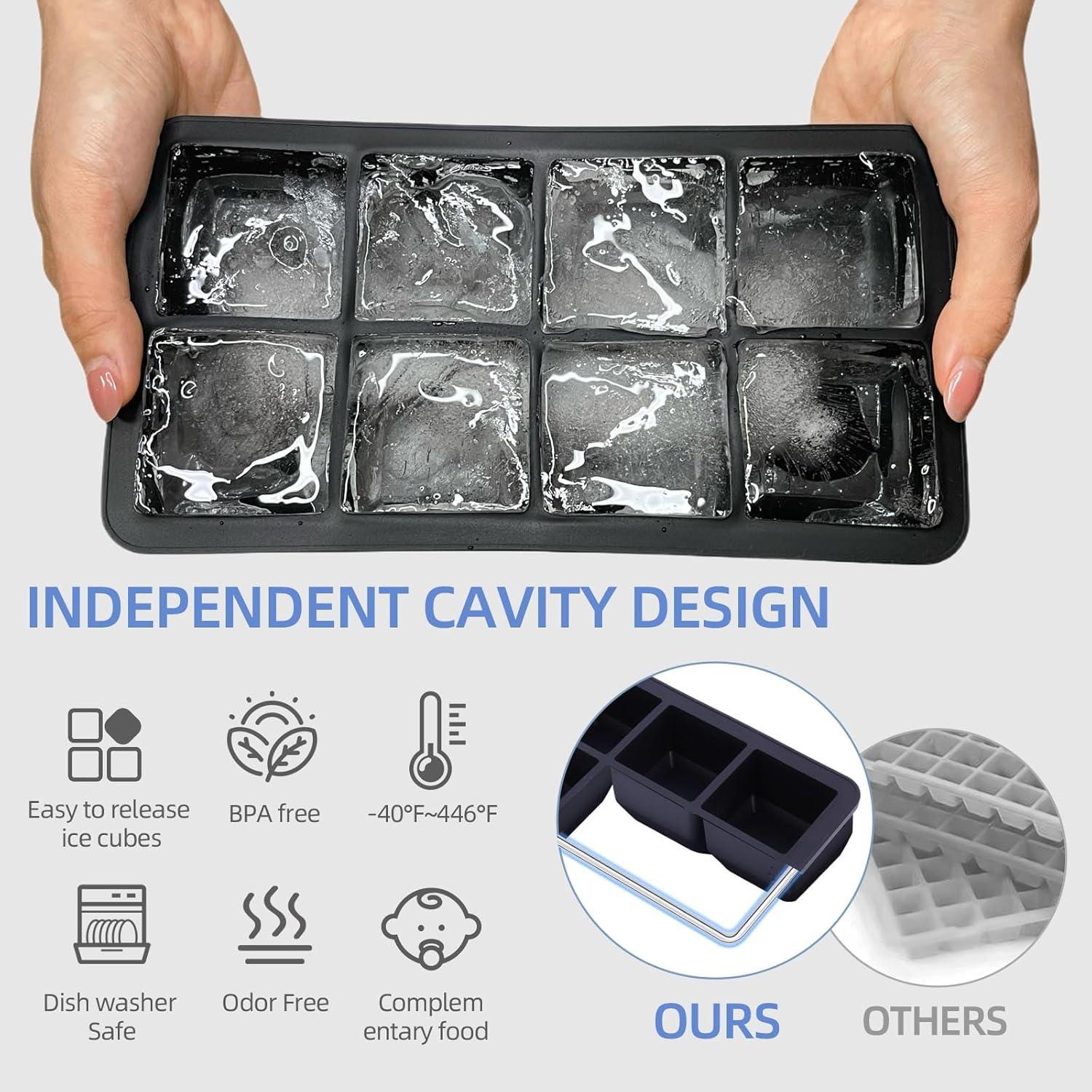 Moldes de Silicona para Hielo Grande HRGNQCT - 2 Piezas