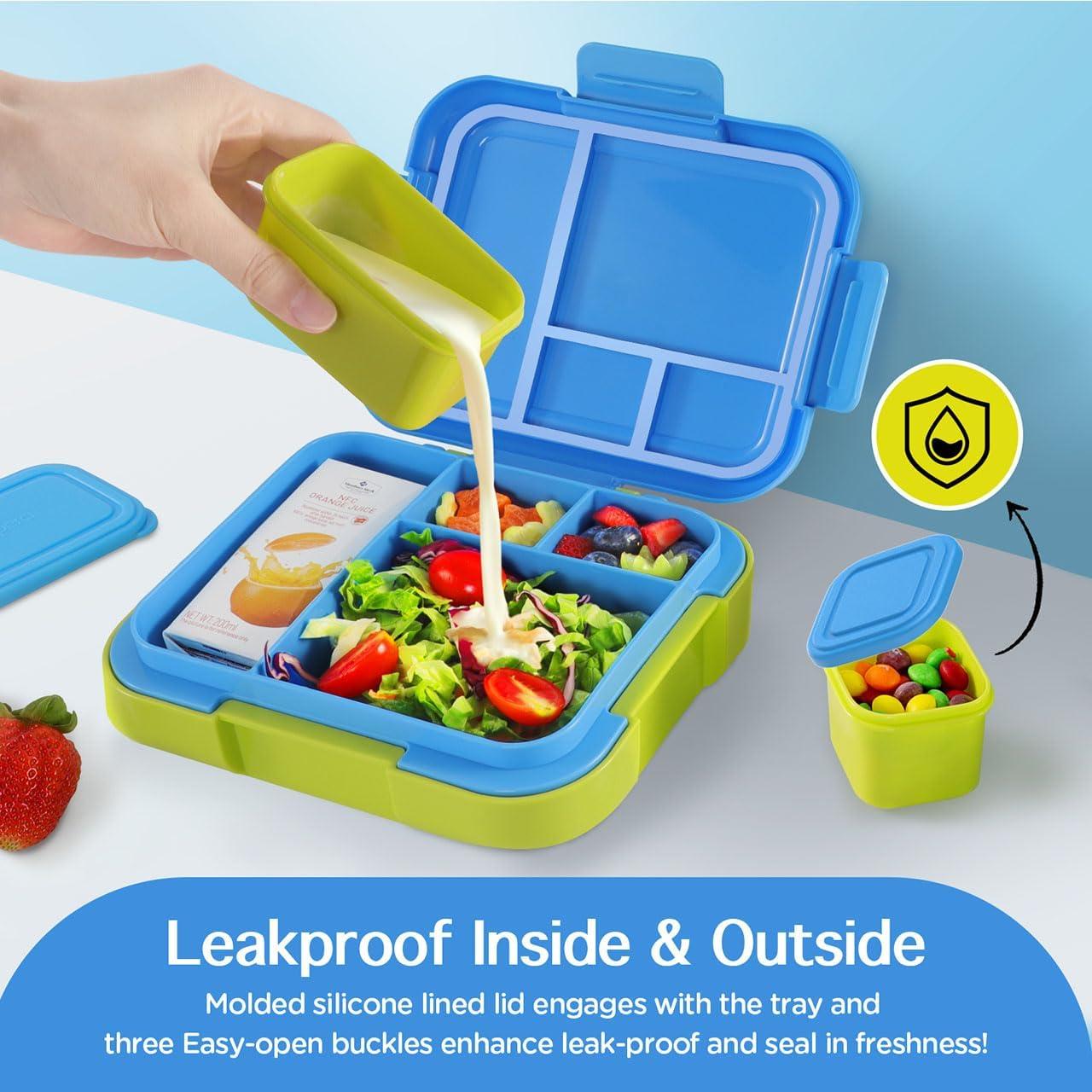 Caja Bento Caperci para Niños 4.8 Tazas Azul con Contenedores