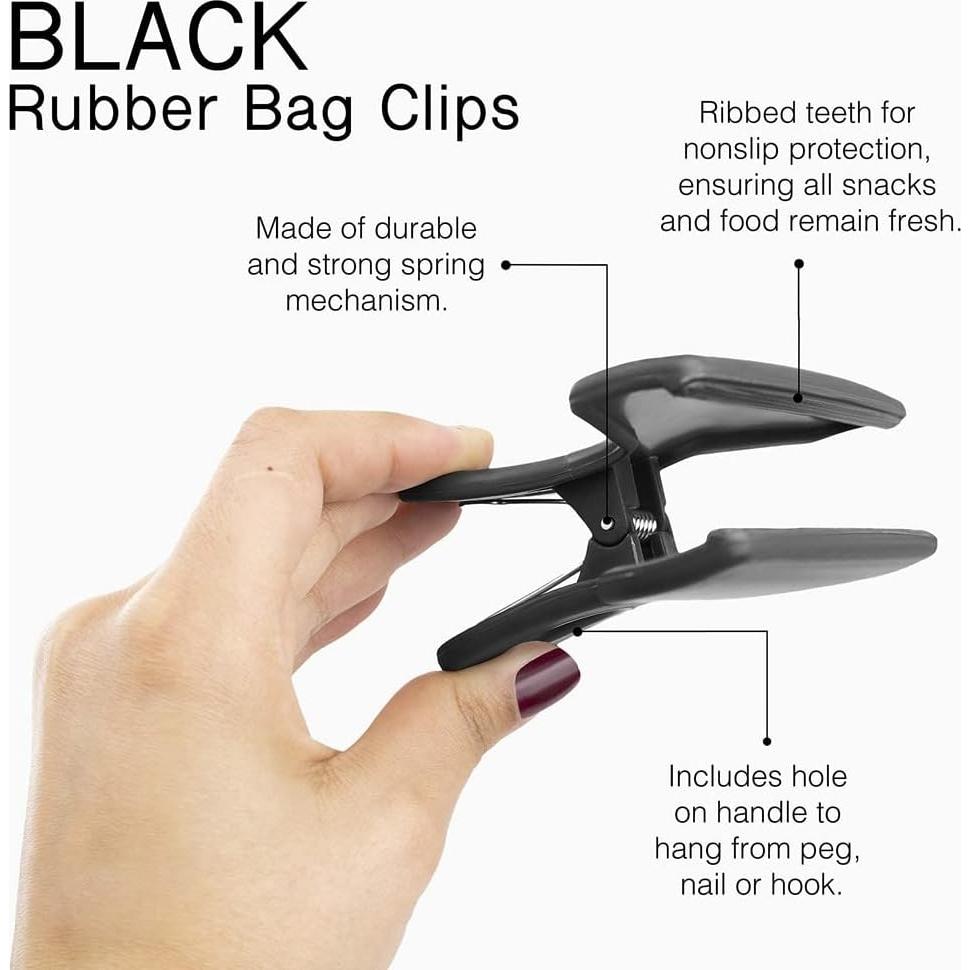 Clips para Bolsas COOK WITH COLOR - Paquete de 8, Negro