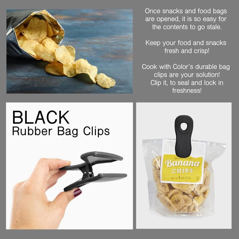 Clips para Bolsas COOK WITH COLOR - Paquete de 8, Negro