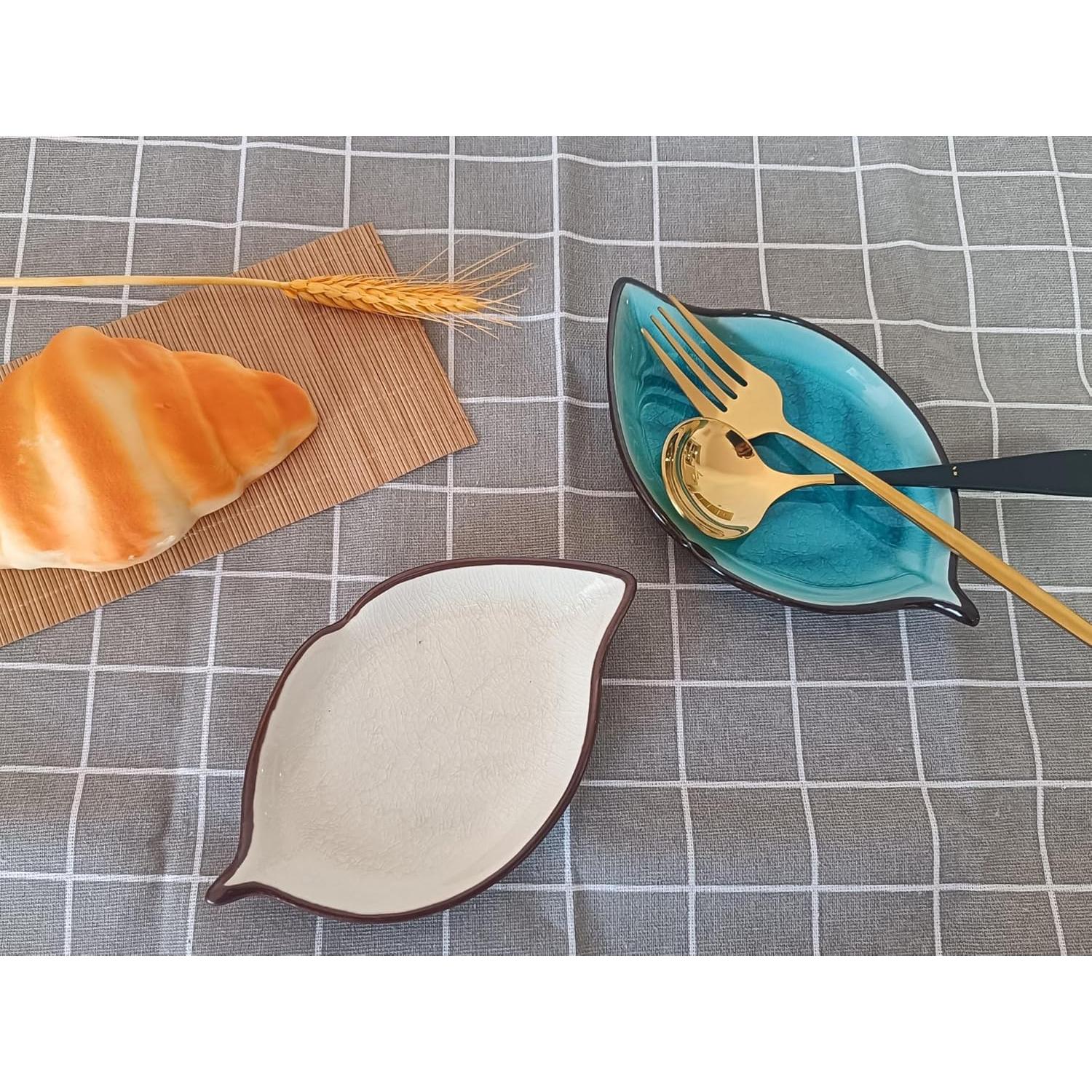 Reposap cucharas de cerámica TOPYOKK hoja agrietada 17x10cm