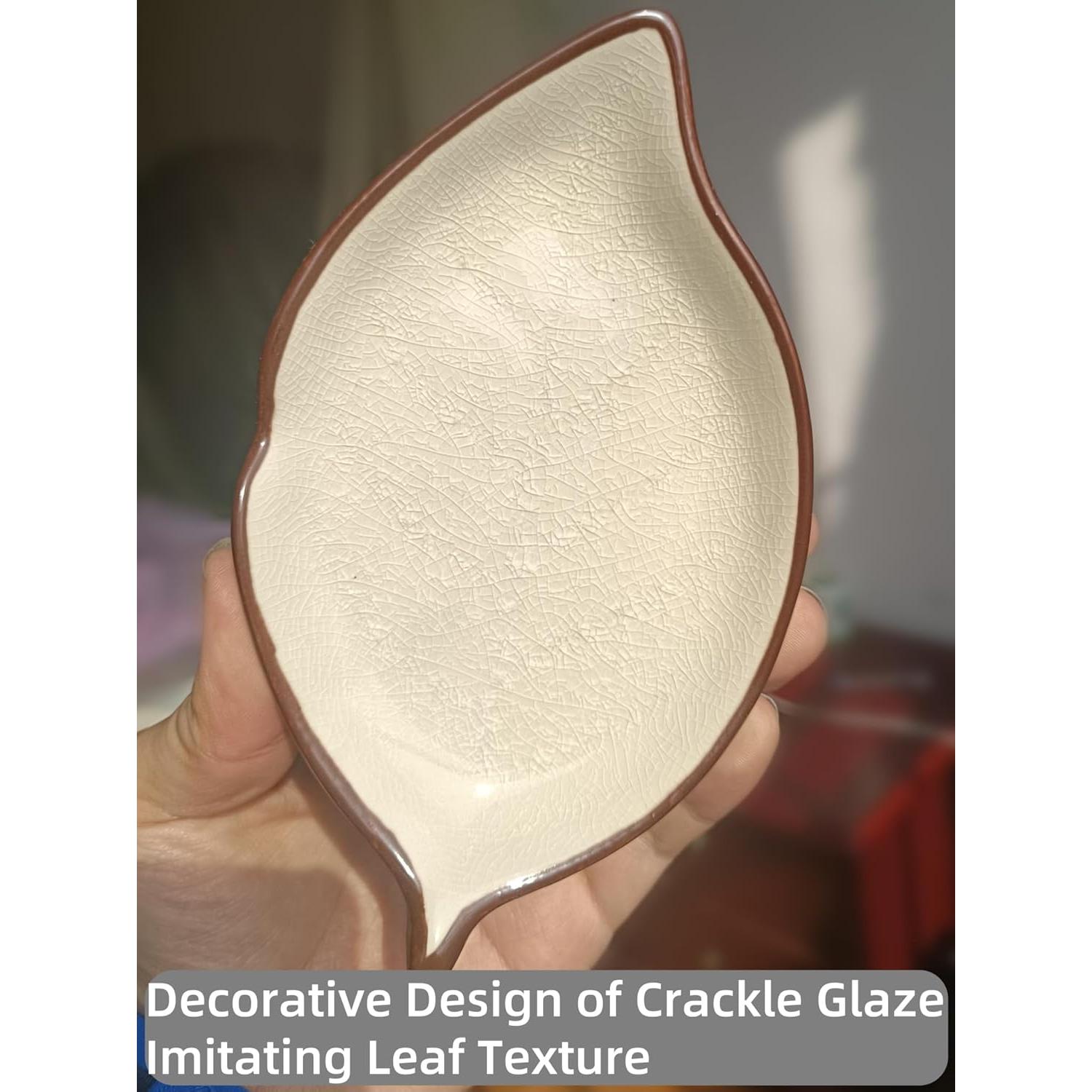 Reposap cucharas de cerámica TOPYOKK hoja agrietada 17x10cm