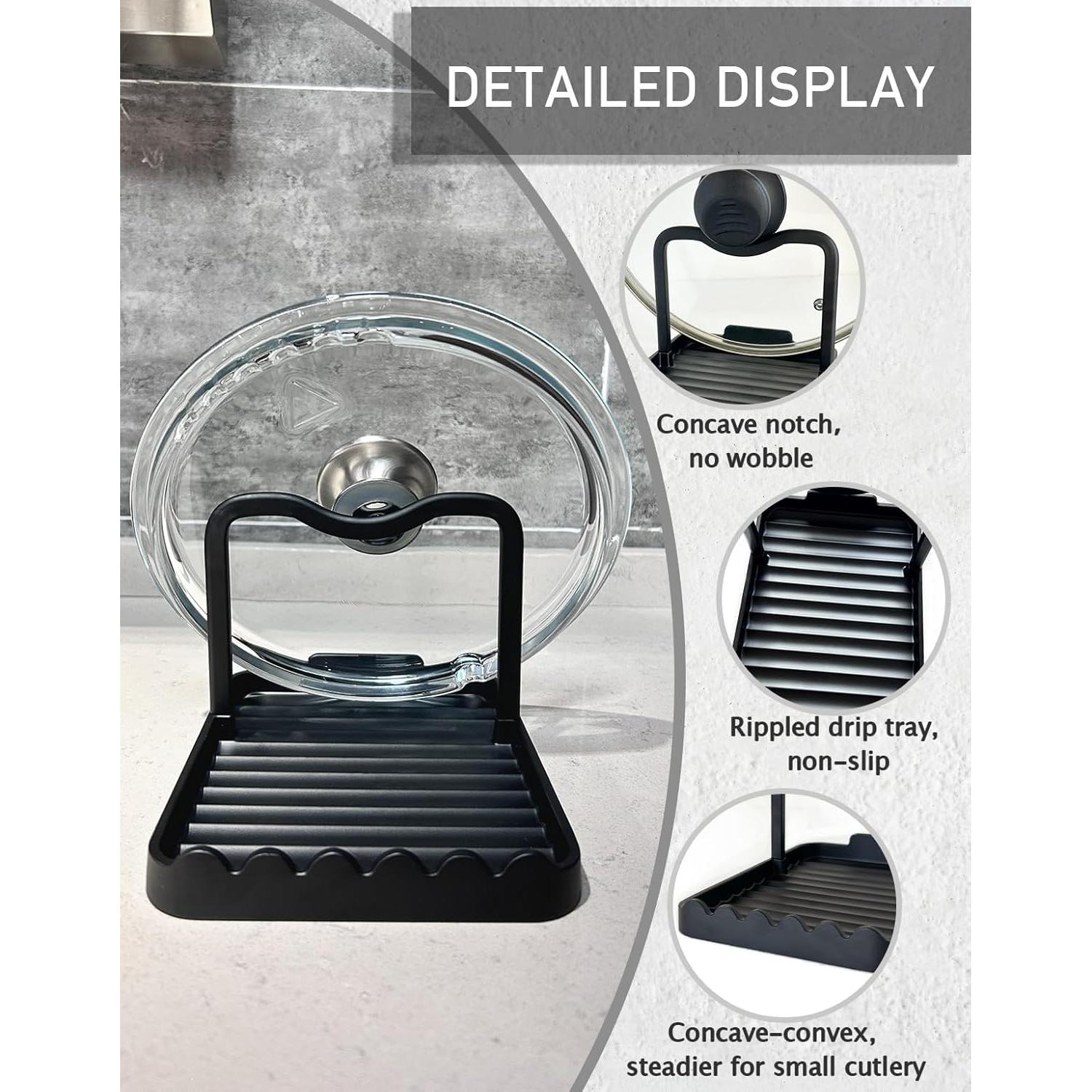 Reposapantallas de Metal Antioxidante CHANNICORNER Negro 18.5x14cm