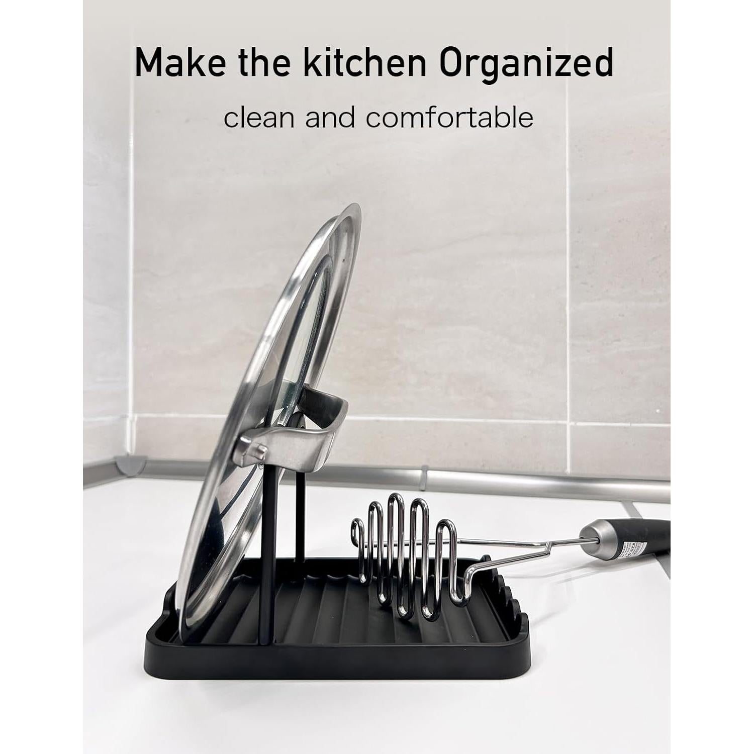 Reposapantallas de Metal Antioxidante CHANNICORNER Negro 18.5x14cm