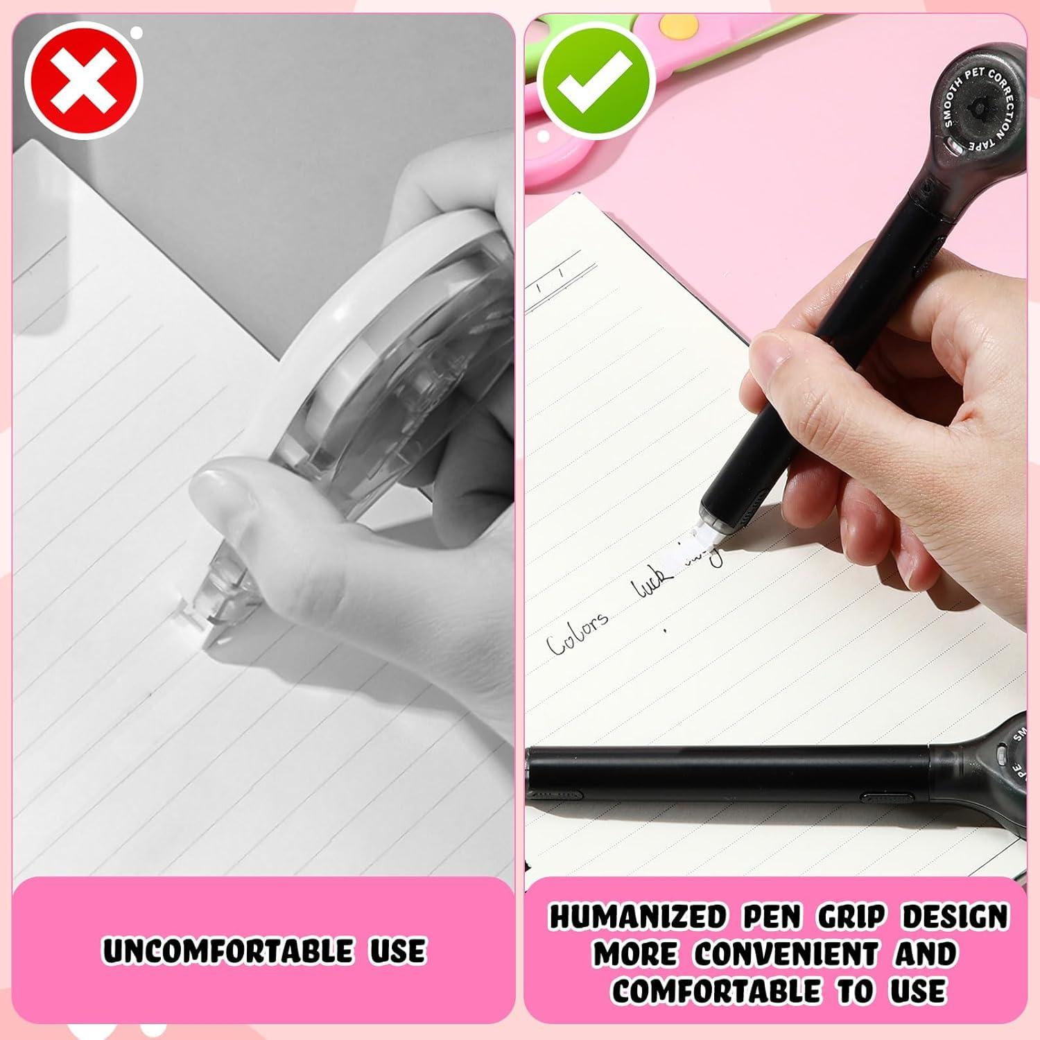 Paquete de 10 Bolígrafos Correctores Gersoniel 5 mm x 6 m Negro