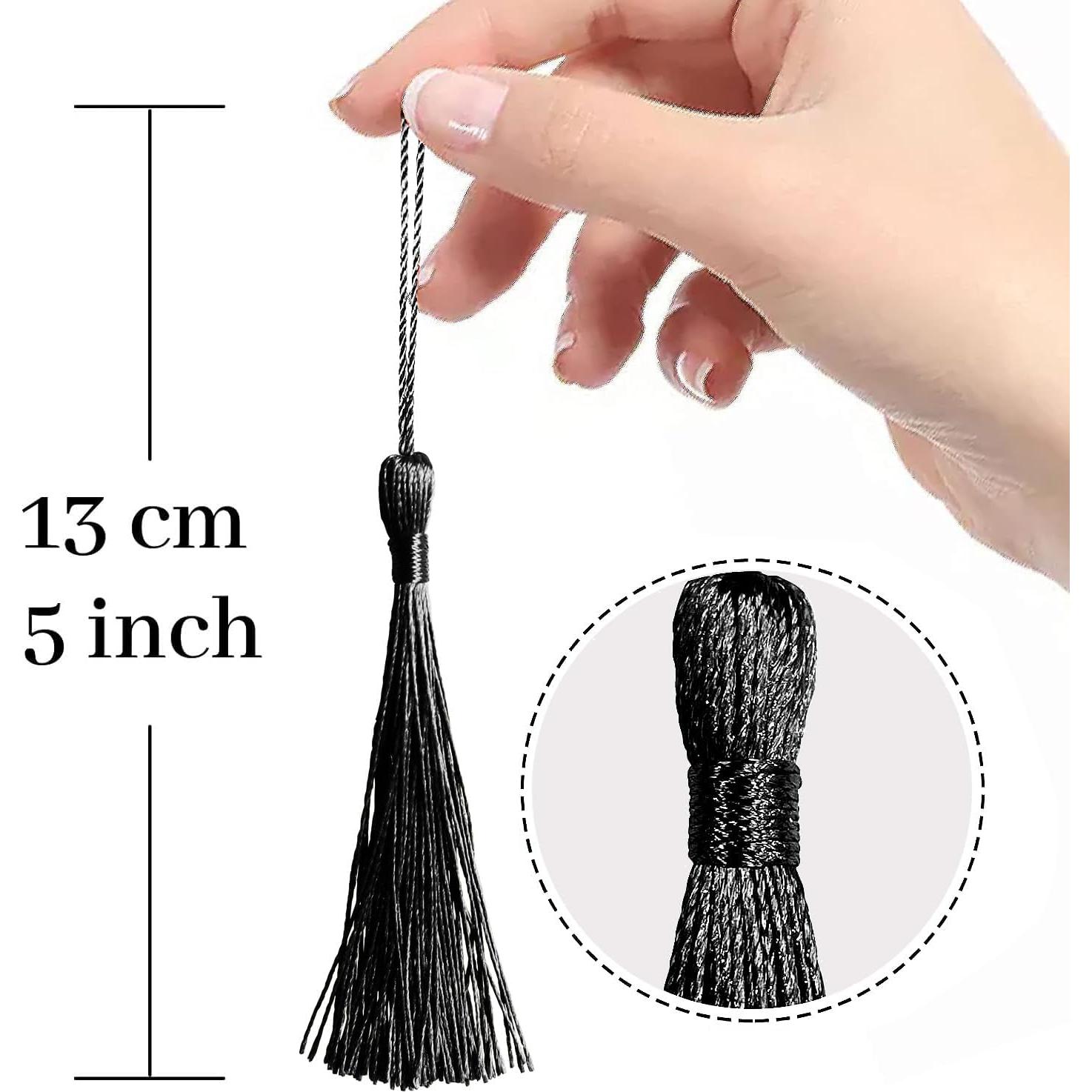 Borlas Mini Negras 100 Pcs CREATRILL 13 cm para DIY