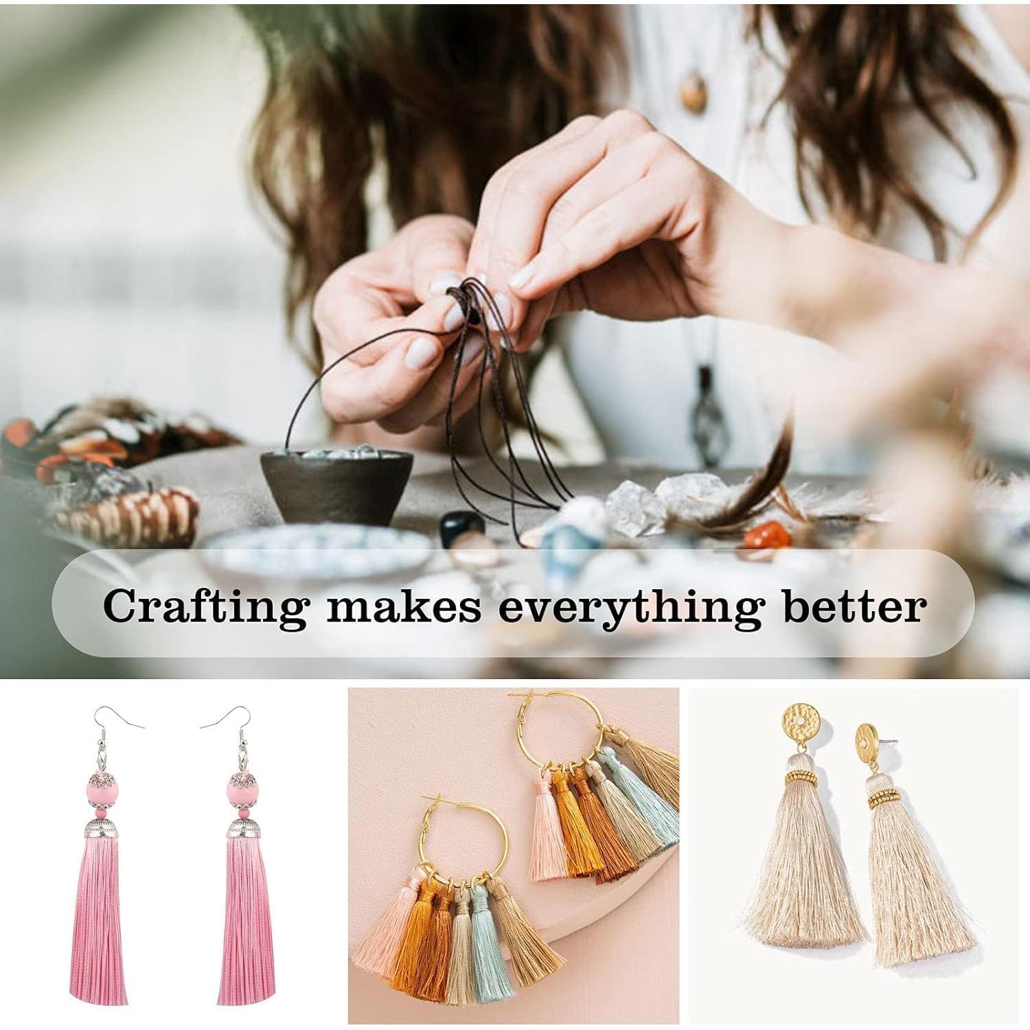 Borlas Mini Negras 100 Pcs CREATRILL 13 cm para DIY