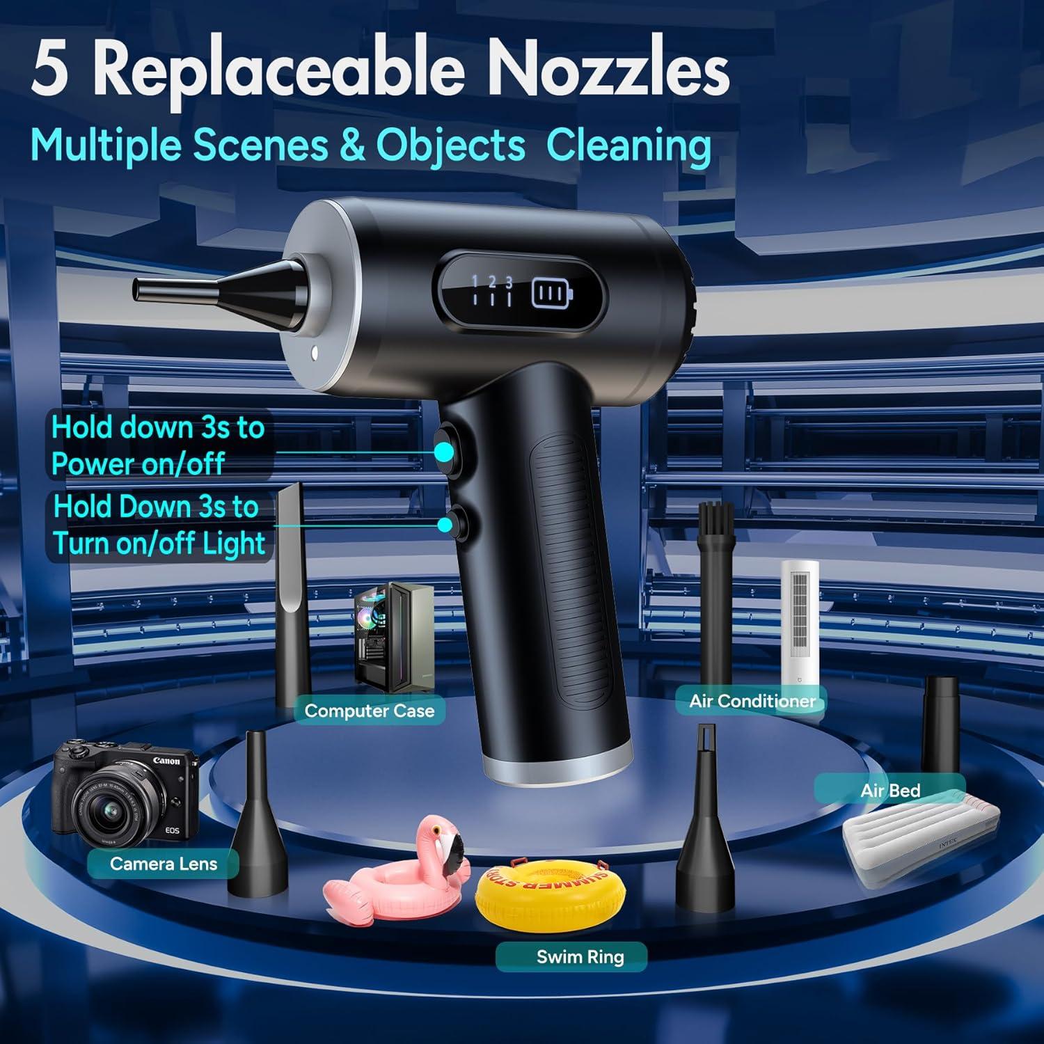 Soplador de Aire Comprimido Maxisola Inalámbrico 6000mAh 50000RPM