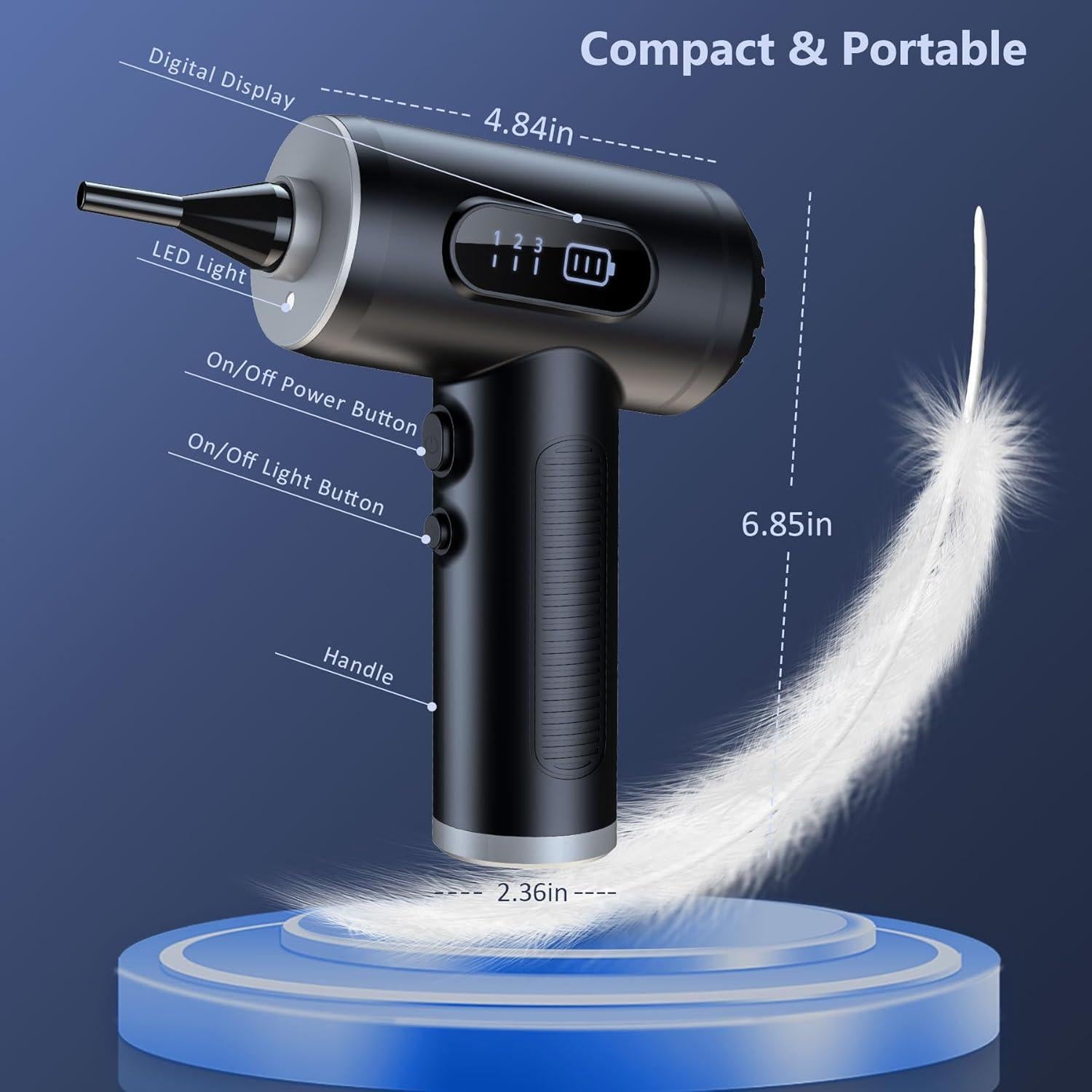 Soplador de Aire Comprimido Maxisola Inalámbrico 6000mAh 50000RPM