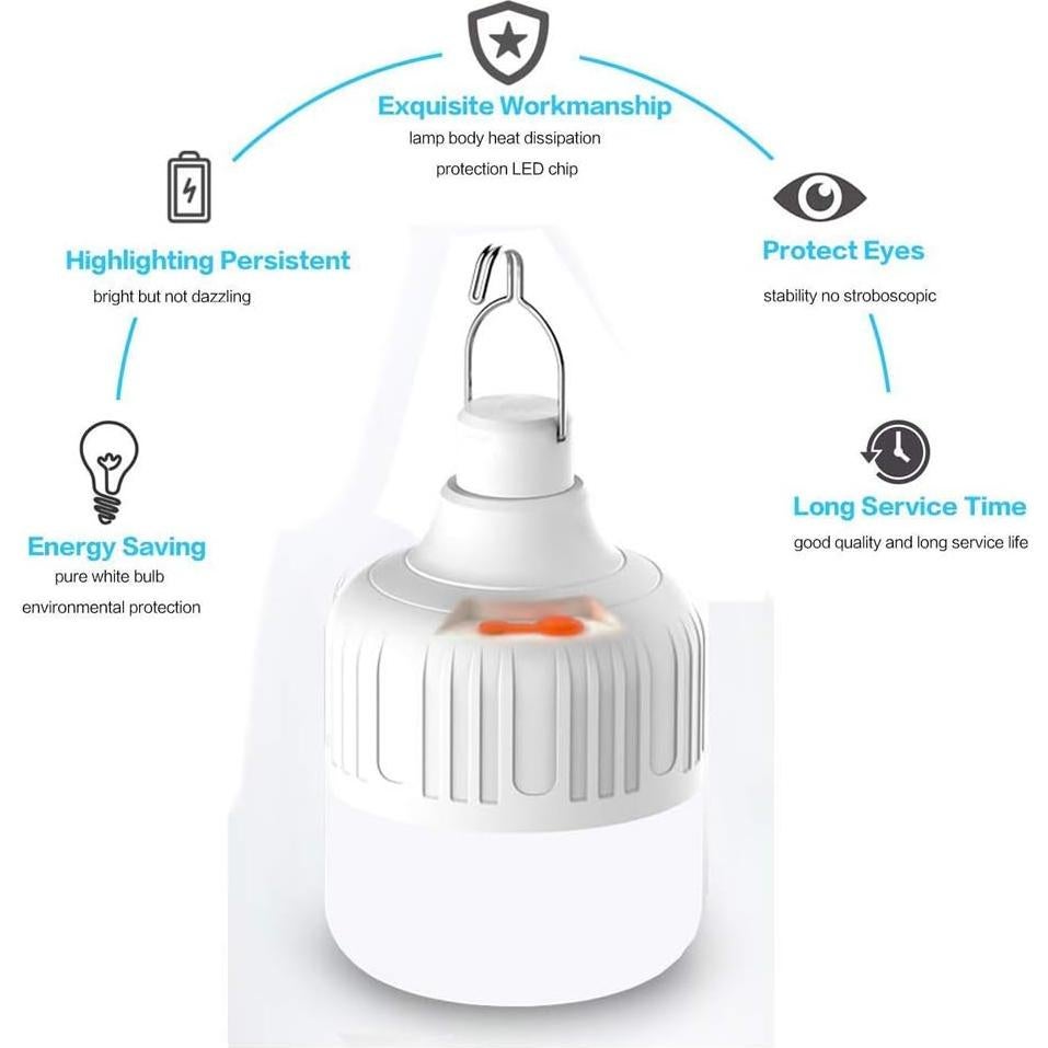 Bombilla LED recargable KOKOIN 30W 5500LM impermeable