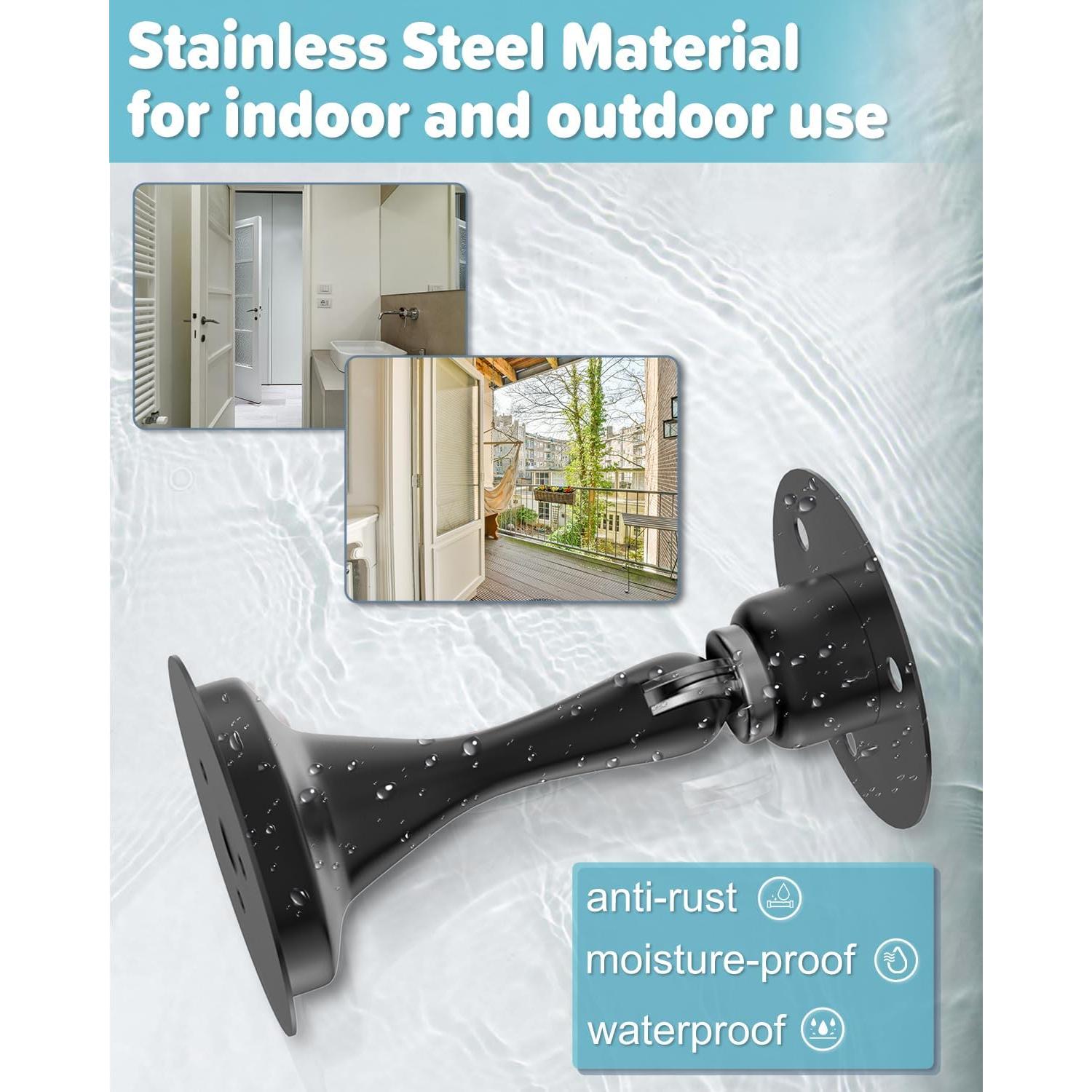 Tope de puerta magnético HELEMAN - Acero inoxidable, 1 pieza