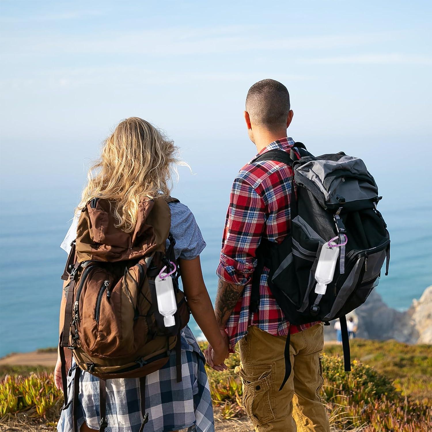 HATTIE 6 Pack Botellas de Plástico Transparentes 50ml